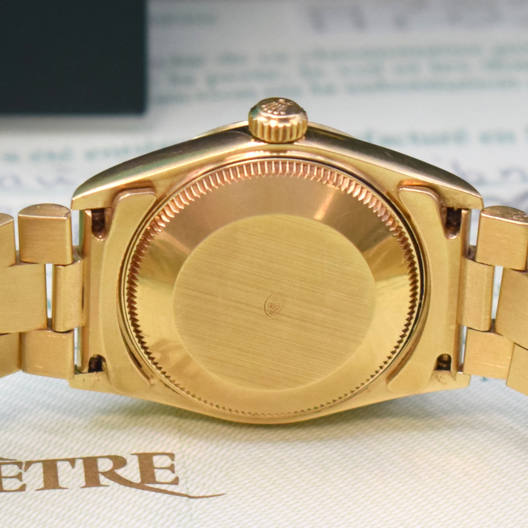 Detail e: ROLEX Datejust Mediumarmbanduhr Referenz 78278, Automatik, LC 100, A-Serie, Chronometer der Superlative in GG 750/000 inkl. Präsidentband m. ...