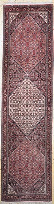 Image 26769280 - Bijar fine, Persia, approx. 40 years, corkwool, approx. 301 x 78 cm, condition: 2. Rugs, Carpets & Flatweaves