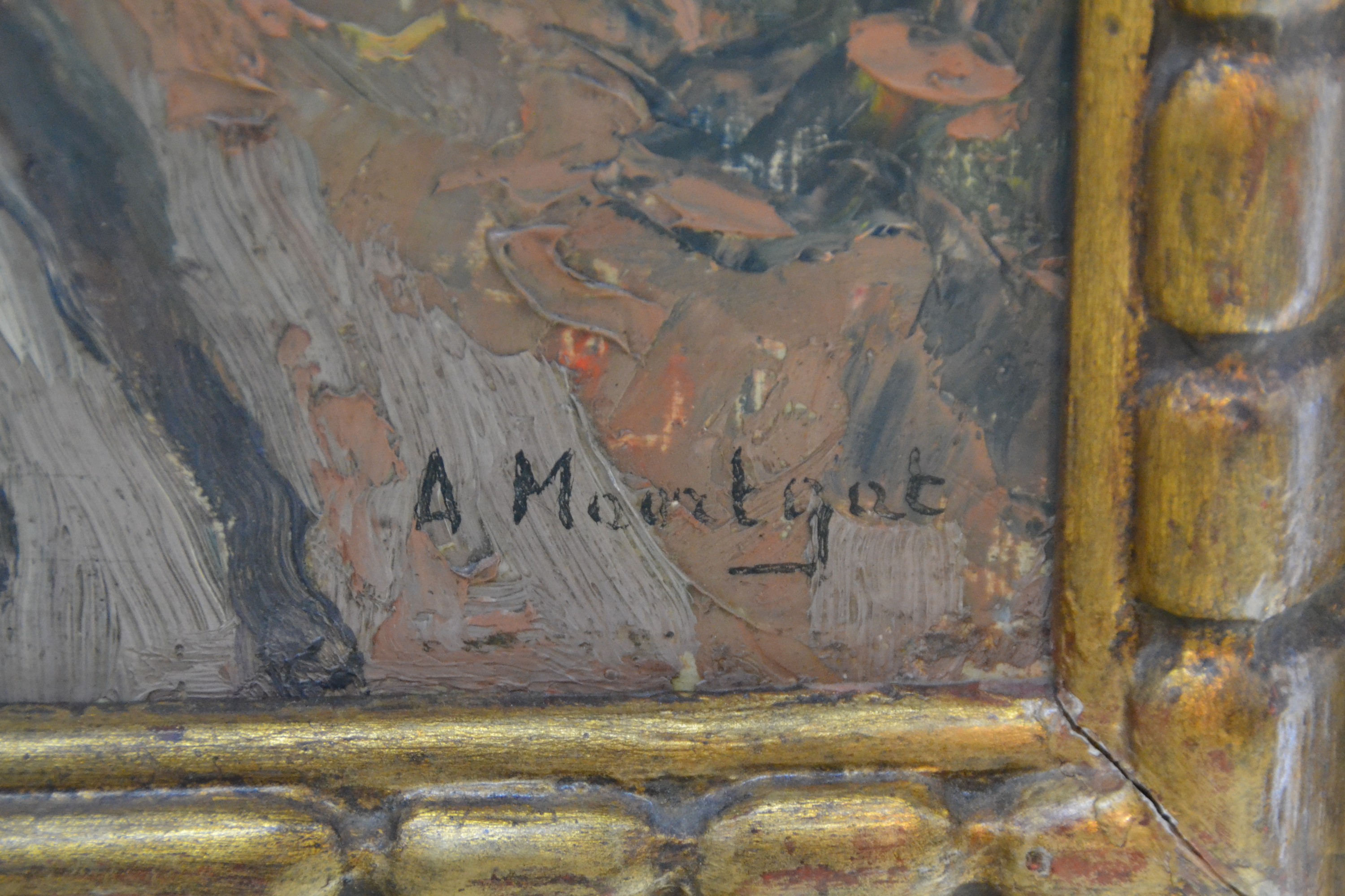 Detail d: Achiel "Achilles" Moortgat, 1881 Sint-Gillis -bij-Dendermonde-1957 Baasrode, flämischer Maler und Bildhauer, Studium in Gent; ...