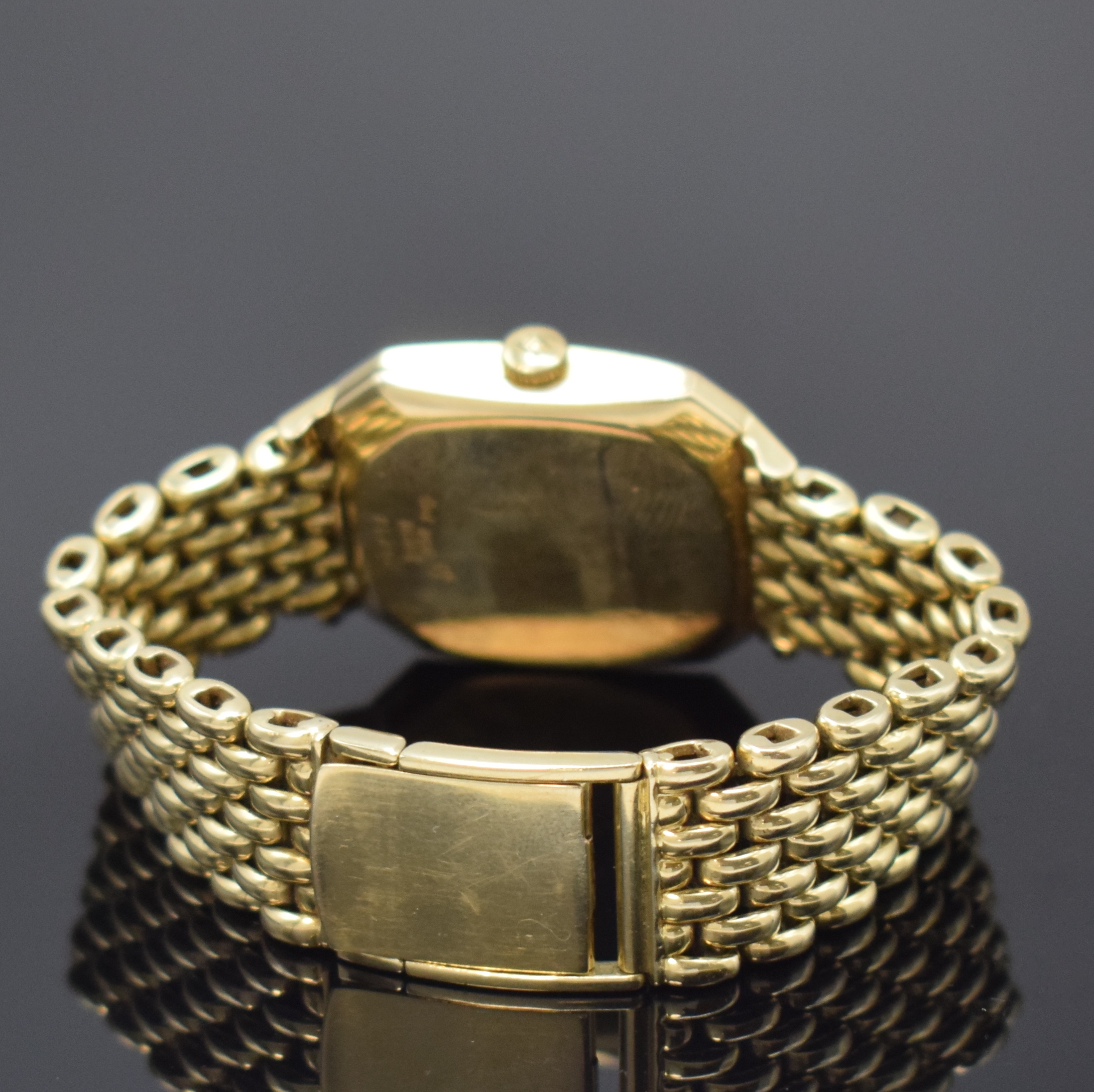 Detail b: ZENTRA schwere Herrenarmbanduhr in GG 585/000, Automatik, System von Felsa BIDYNATOR, Kal. 690, Schweiz um 1955, Boden aufgedr., silb. Zifferbl. m. ...