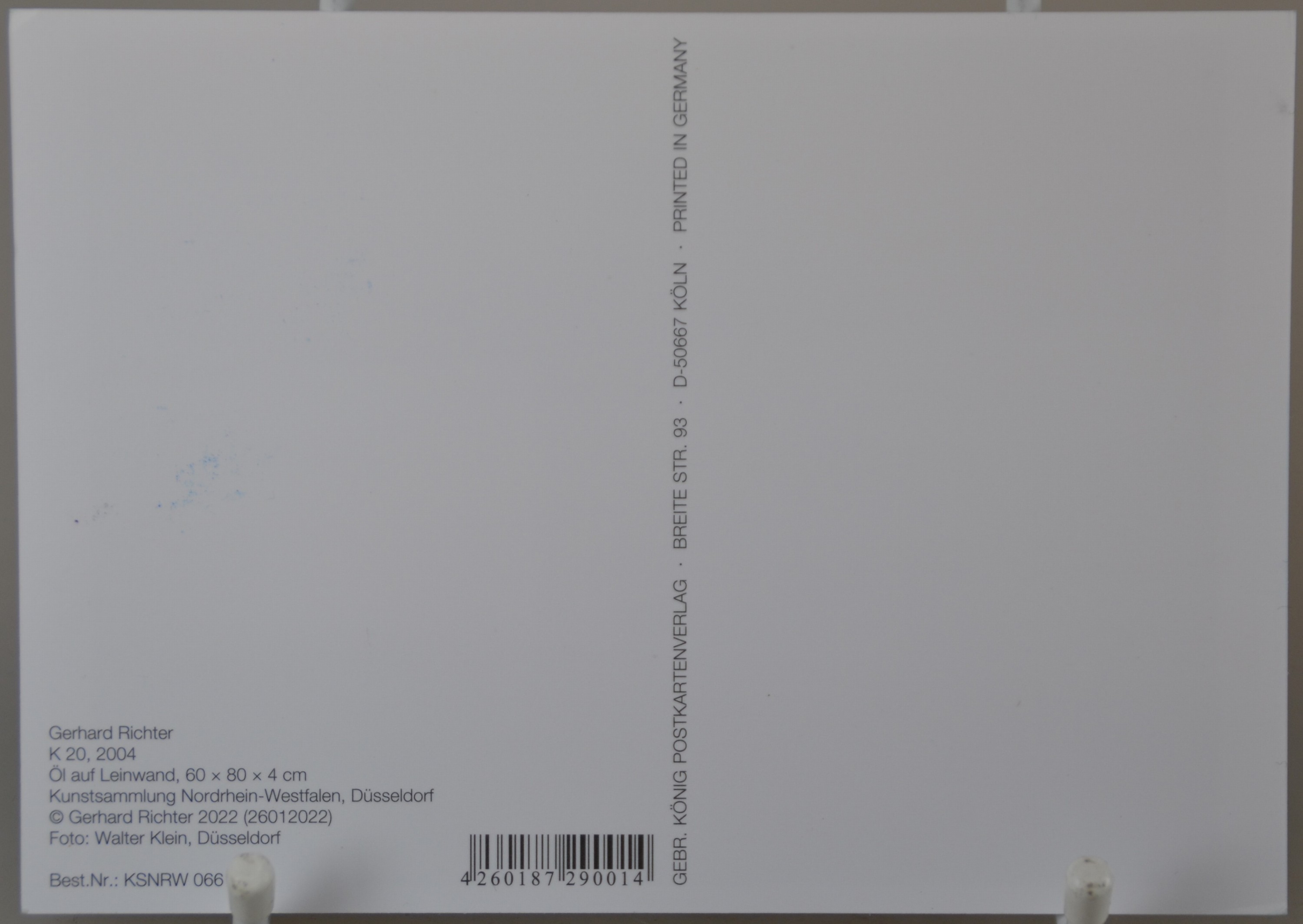 Detail b: Gerhard Richter, geb. 1932, K 20, Multiple nach einem Gemälde von 2004, Farboffset, rechts oben handsigniert, ca. 10x15cm