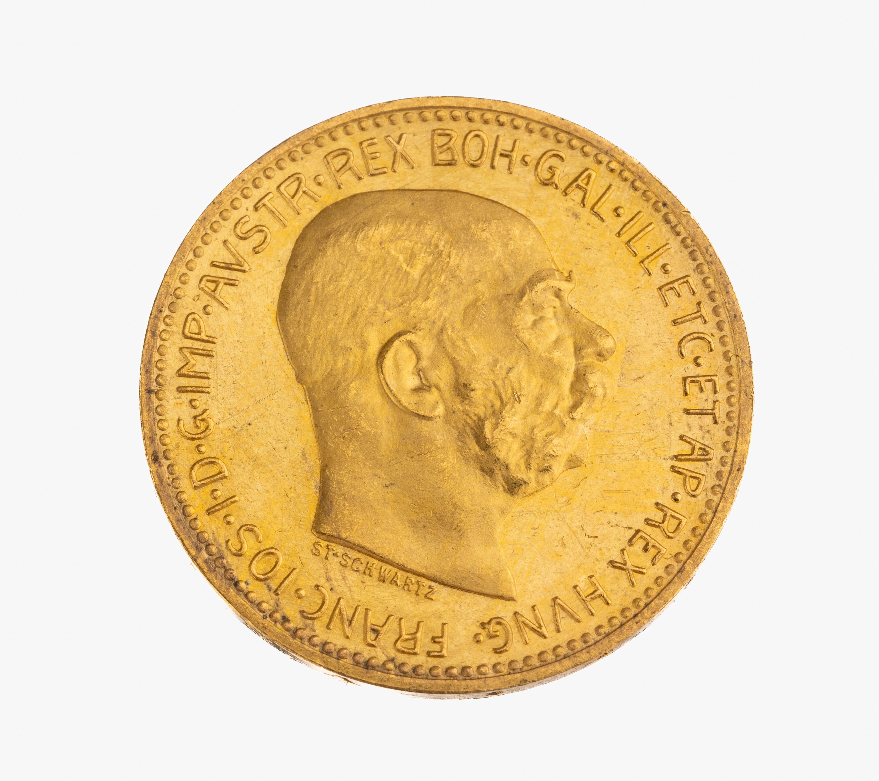 Goldmünze 20 Kronen, Österreich-Ungarn, 1915, offizielle Nachprägung, Franz Joseph I.