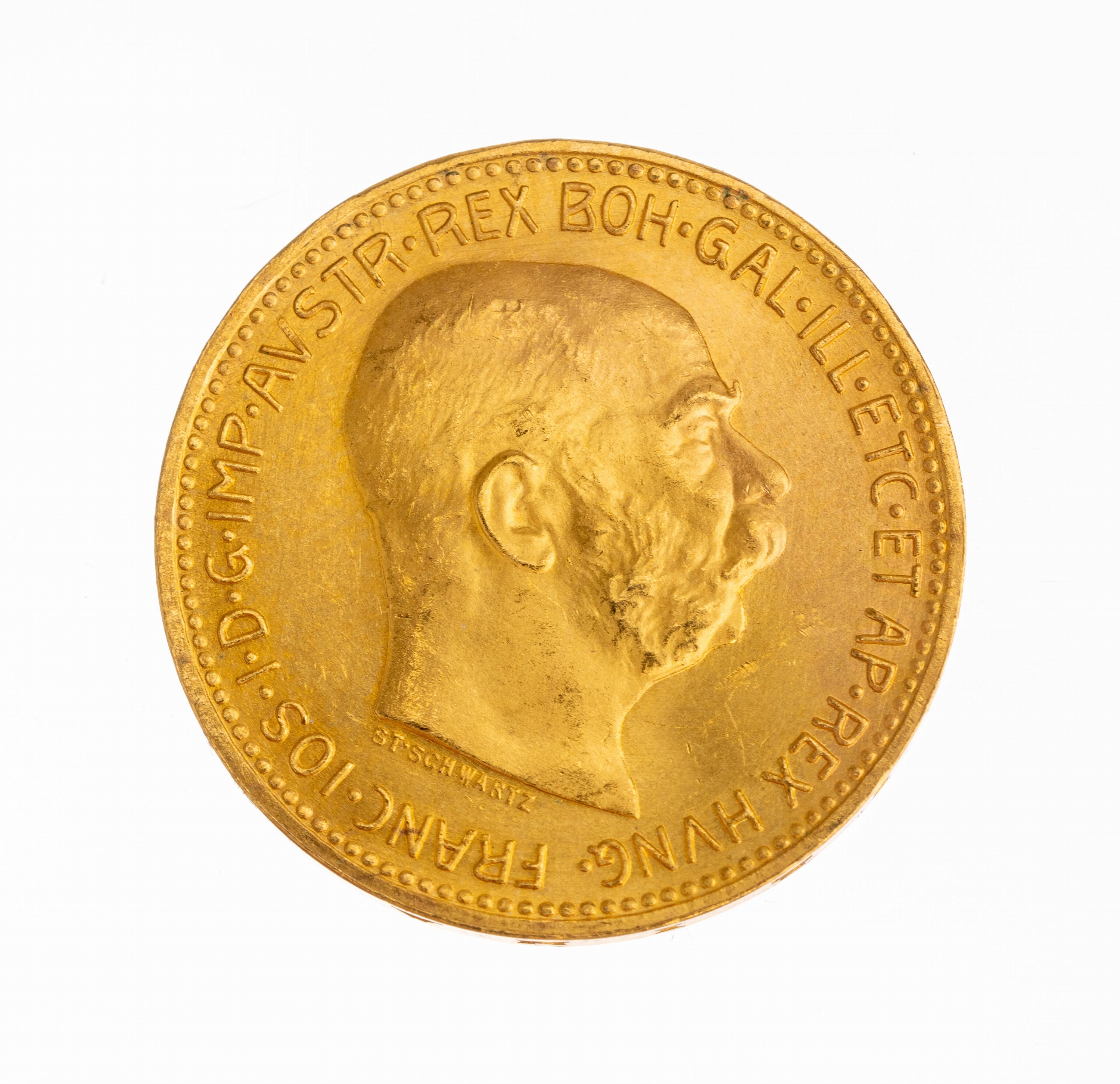Goldmünze 20 Kronen, Österreich-Ungarn, 1915, offizielle Nachprägung, Franz Joseph I.
