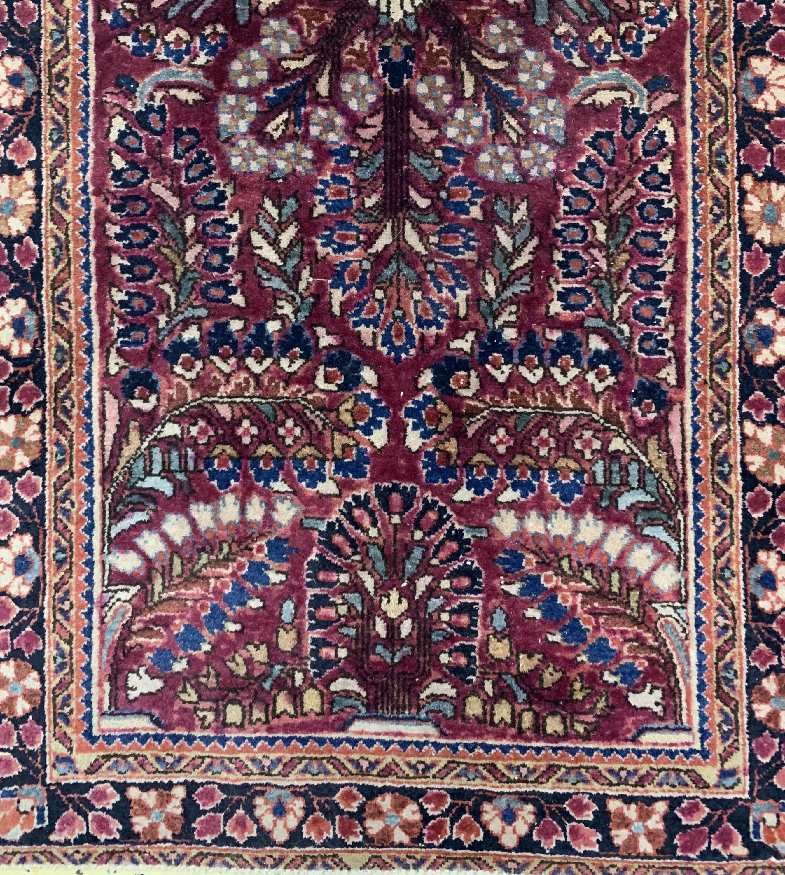 Detail a: Us Re-Import Sarogh, Persien, Anfang 20.Jhd, Wolle auf Baumwolle, ca. 146 x 78 cm, EHZ: 3
