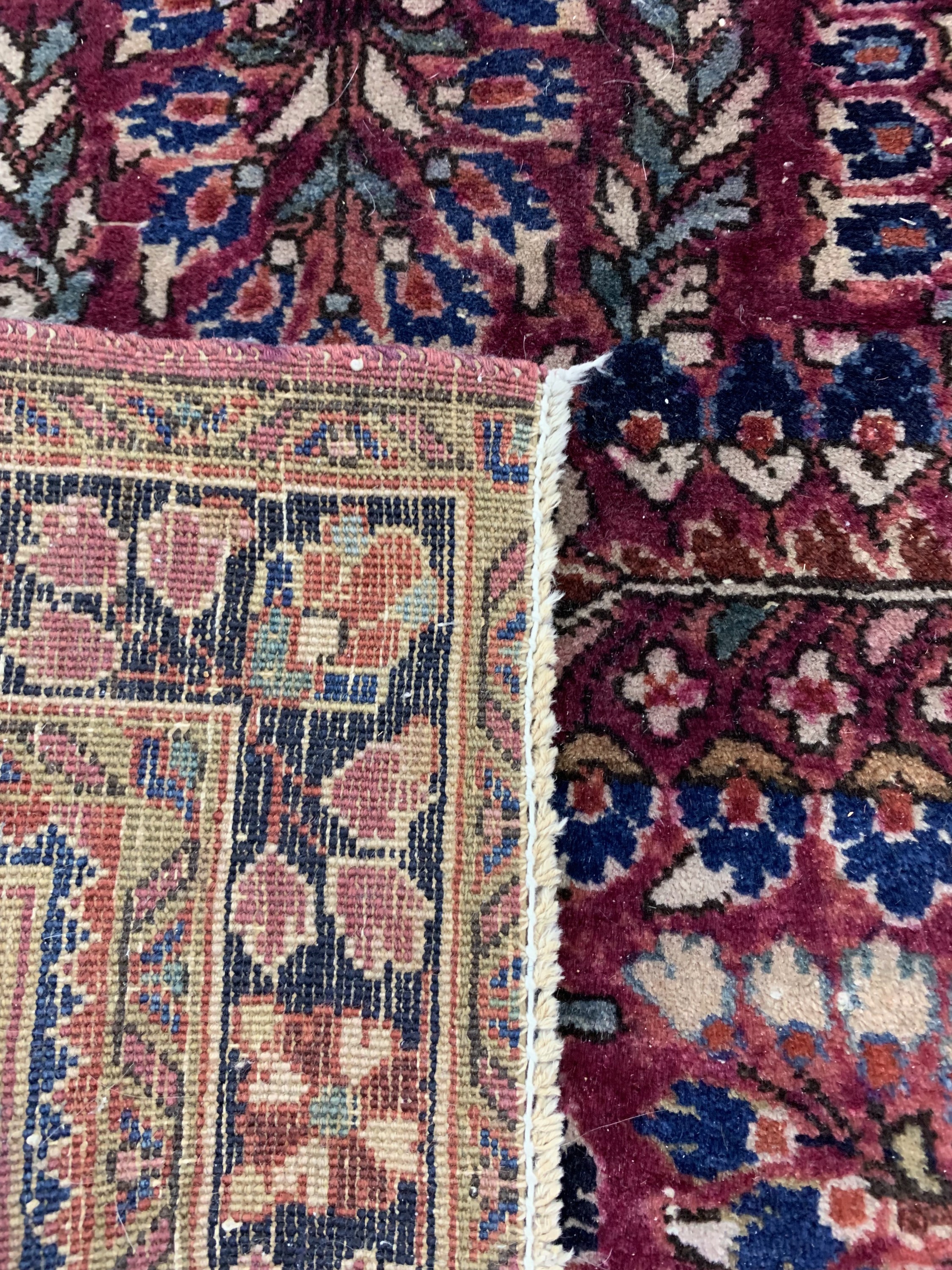 Detail d: Us Re-Import Sarogh, Persien, Anfang 20.Jhd, Wolle auf Baumwolle, ca. 146 x 78 cm, EHZ: 3