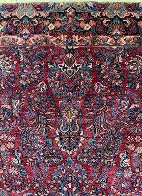 26769646c - Us Re-Import Saruk, Persia, beginning of the 20th century, corkwool on cotton, approx. 233 x 153 cm, condition: 2-3. Rugs, Carpets & Flatweaves