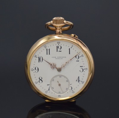 Image GEB. EPPNER Berlin offene Taschenuhr in RG 585/000, Deutschland/Schweiz um 1901, Geh. ...