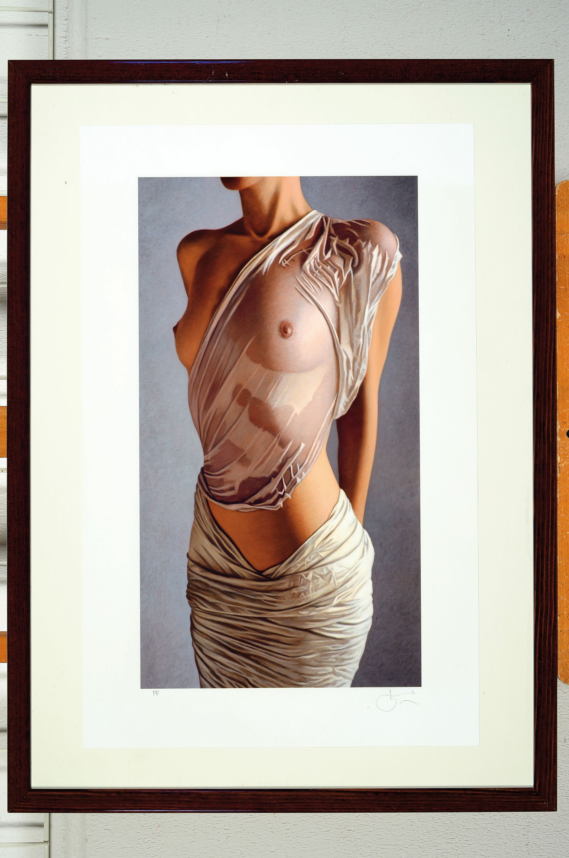 Willi Kissmer, 1951 - 2018, Grafik, Frauenakt, handsigniert und bez. PP, Blattmaß ca. 60.5 x 38 cm, unter Glas, Rahmen ca. 73 x 54 cm