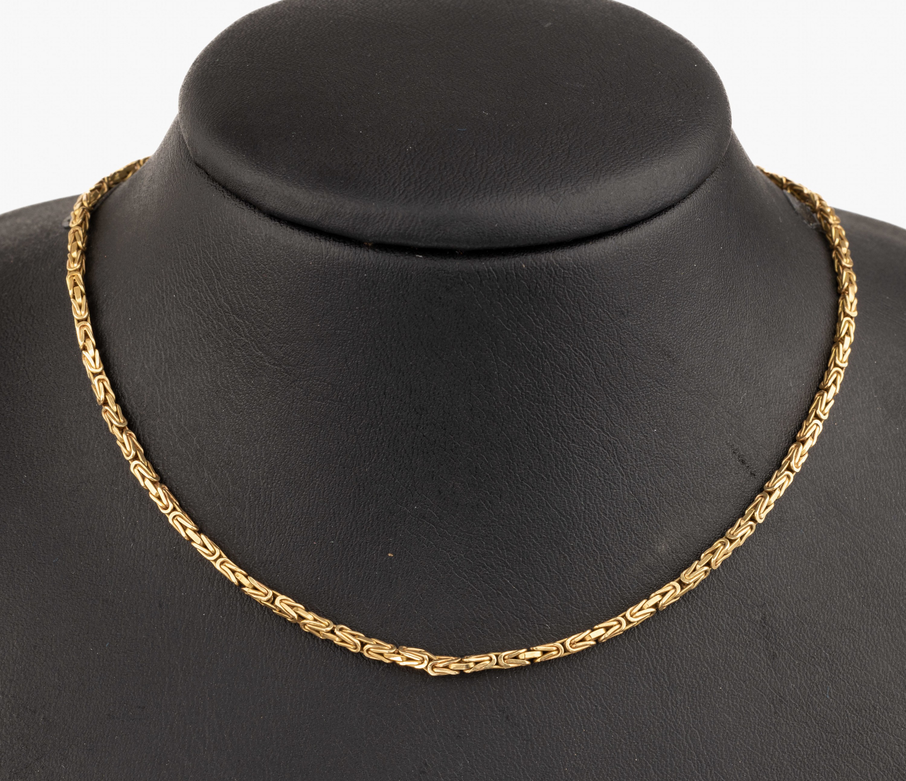 14 kt Gold Königskette, ca. 26.5 g, GG 585/000, L. ca. 90 cm, Kastenschloß mit Sicher- heitsacht