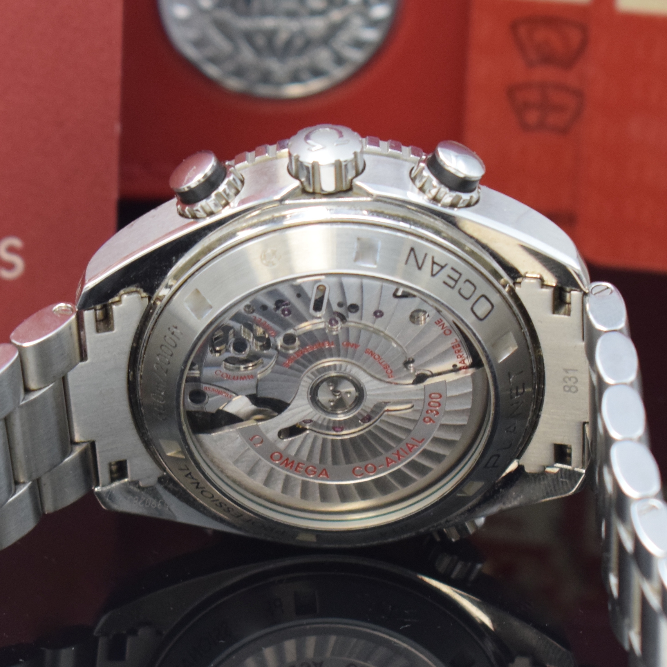 Detail d: OMEGA Seamaster Planet Ocean Chronometer Herrenchronograph Co-Axial Referenz 232.30.46.51.01.001, Schweiz verk. lt. beil. Pap. 01/2013, Automatik, ...