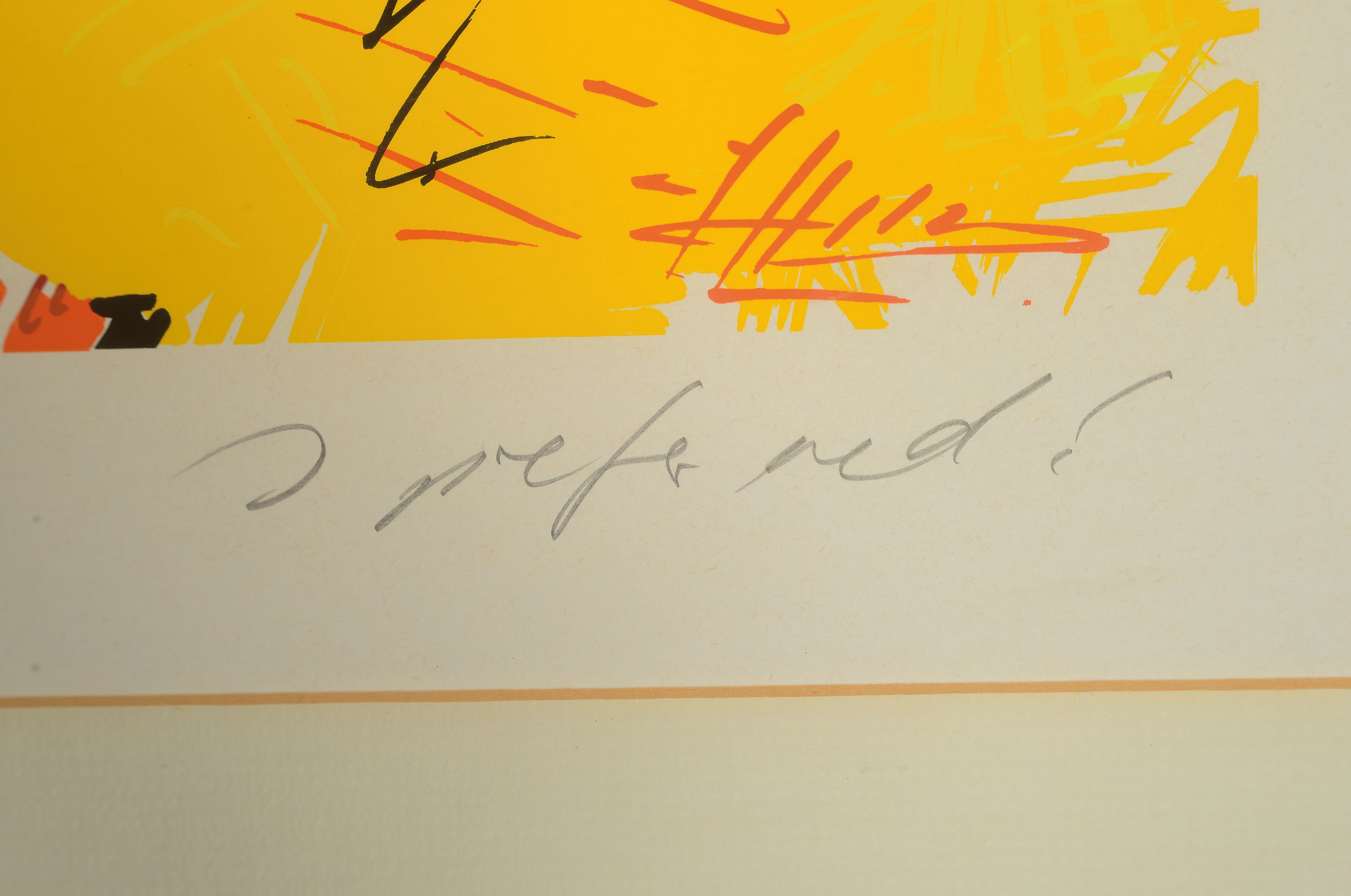Detail l: Wolfgang Loesche, geb. 1947 Gotha, Studium der Malerei an der FH Bielefeld, zahlreiche internationale Ausstellungen, Farbserigraphie,"I prefer ...
