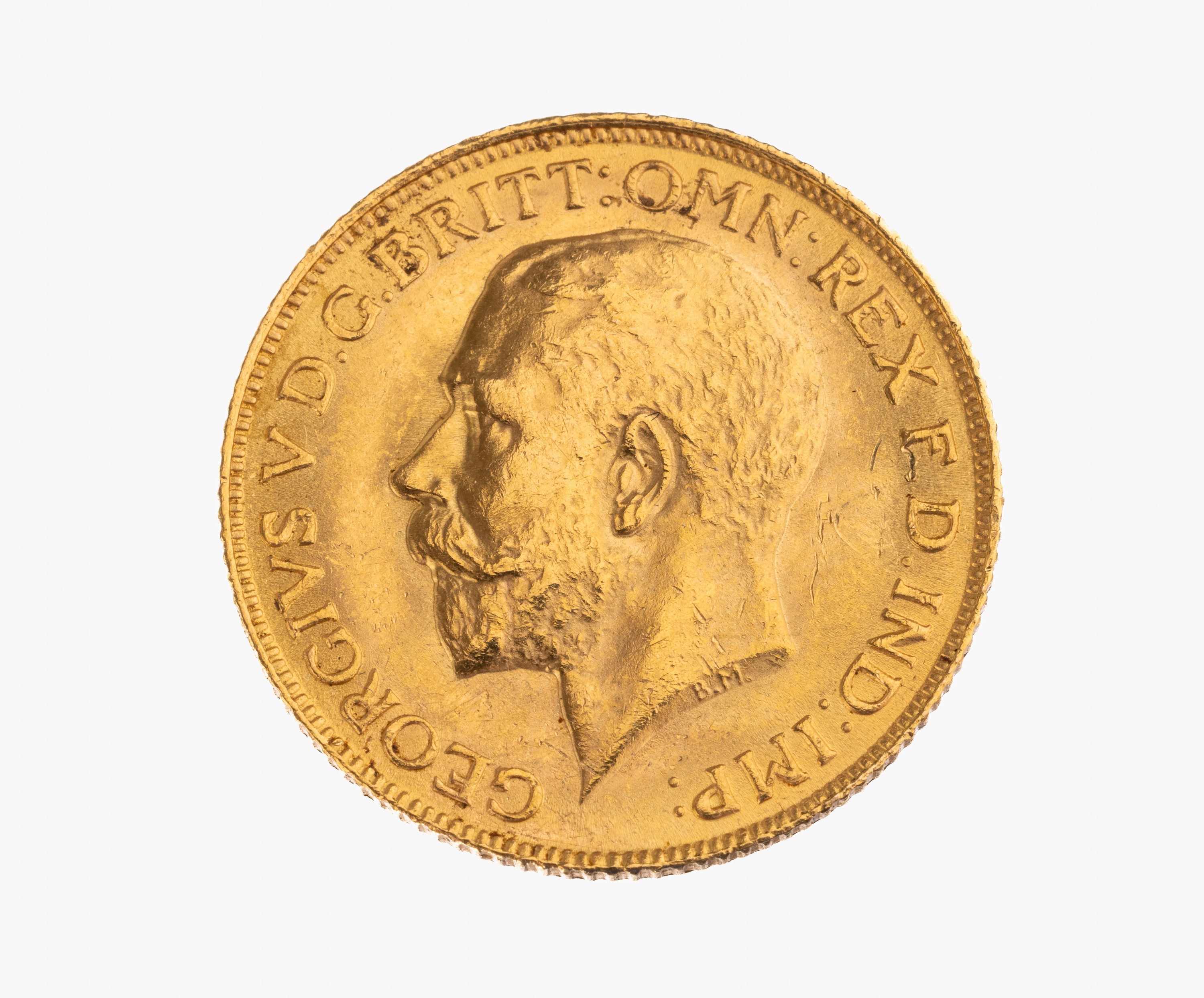 Goldmünze Sovereign, England 1911, Georg V., RV: heiliger Georg hoch zu Ross im Kampf gegen den Drachen