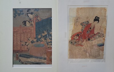 26771904a - Sammlung aus 28 japanischen Farbholzschnitten Ukiyo-e, 19. Jh.