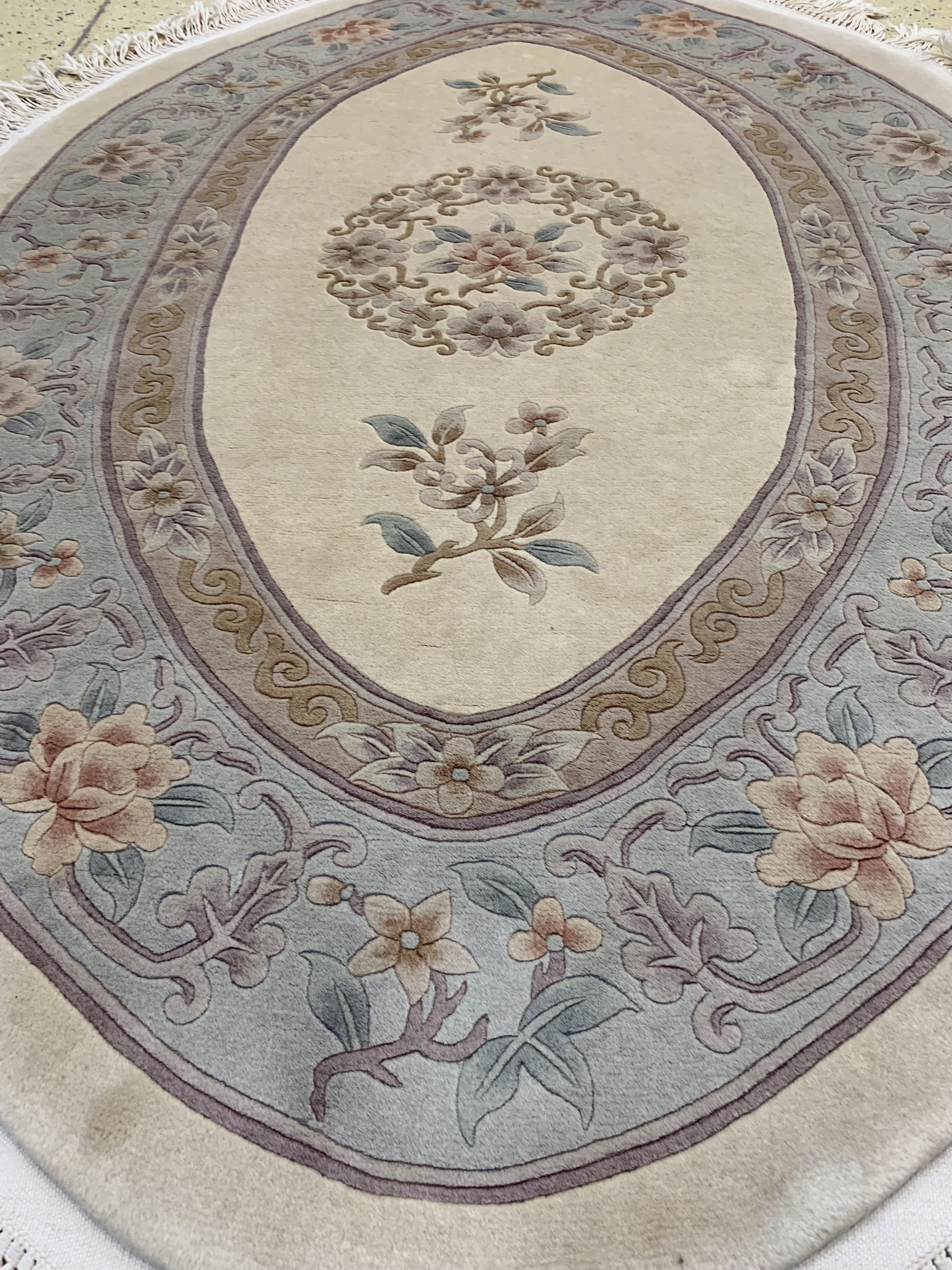 Detail b: 1 paar Aubusson, China, Mitte 20. Jhd, Wolle auf Baumwolle, ca. 210 x 120 cm, EHZ: 2