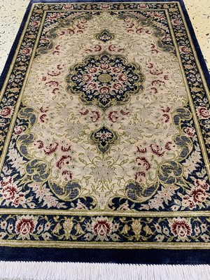 26772135b - Qum silk, Persia, end of the 20th century, pure natural silk, approx. 88 x 60 cm, approx.1.0 million kn/sm, condition: 1-2. Rugs, Carpets & Flatweaves