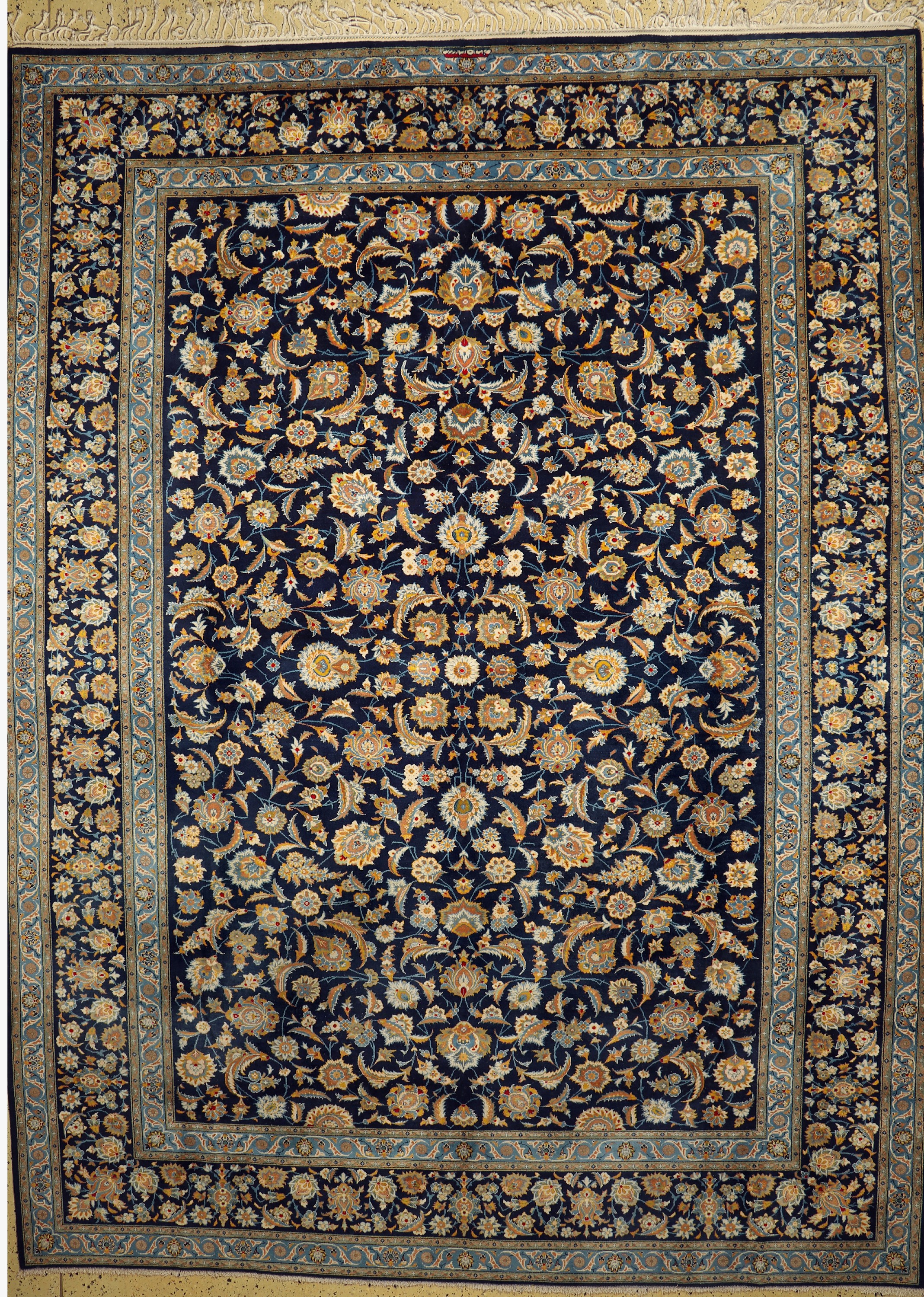 Keschan signiert, Persien, Mitte 20.Jhd, Wolle auf Baumwolle, ca. 416 x 310 cm, EHZ: 2
