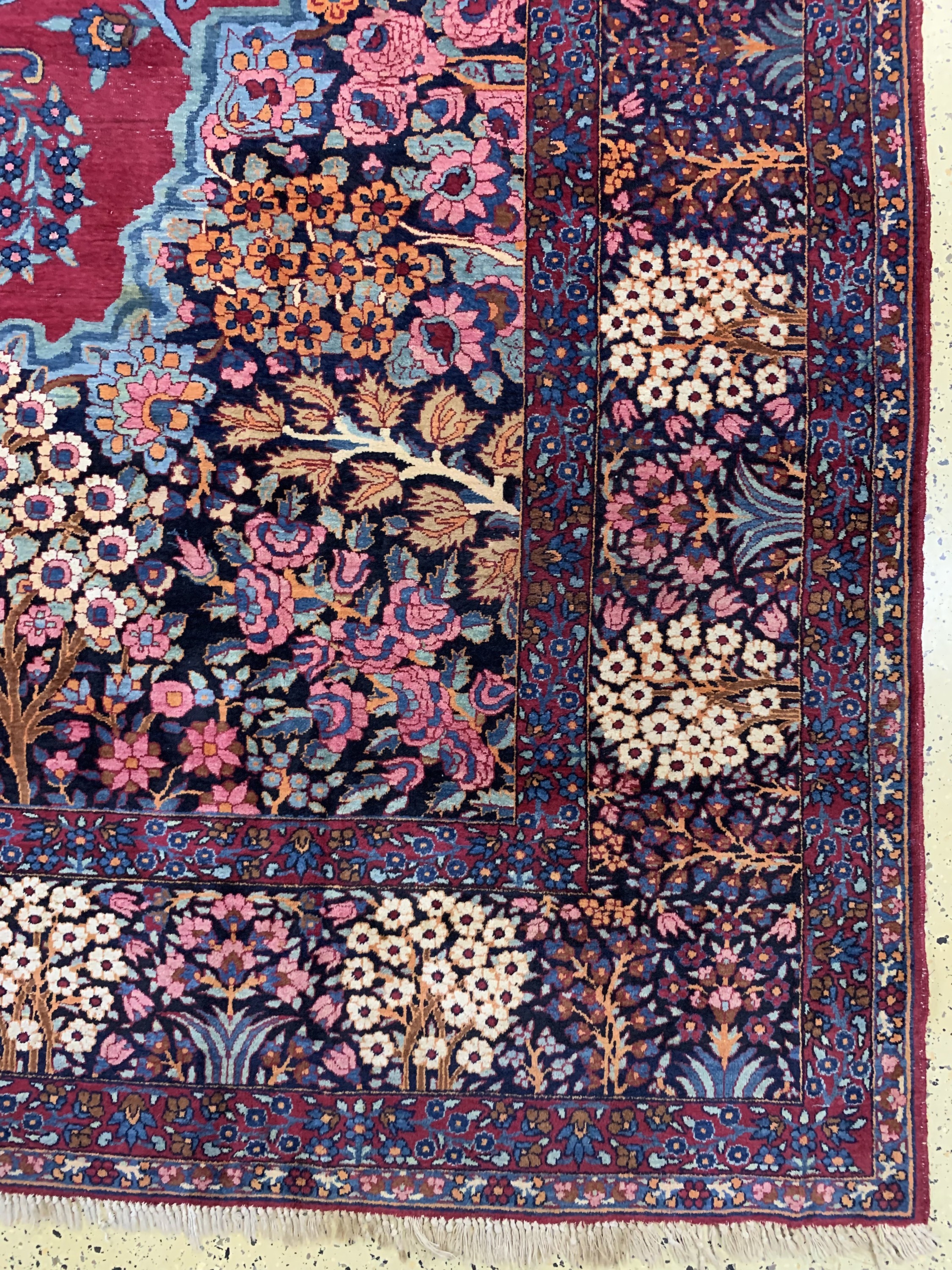 Detail a: Yazd antik, signiert, Persien, um 1910/1920, Wolle auf Baumwolle, ca. 420 x 295 cm, EHZ: 3