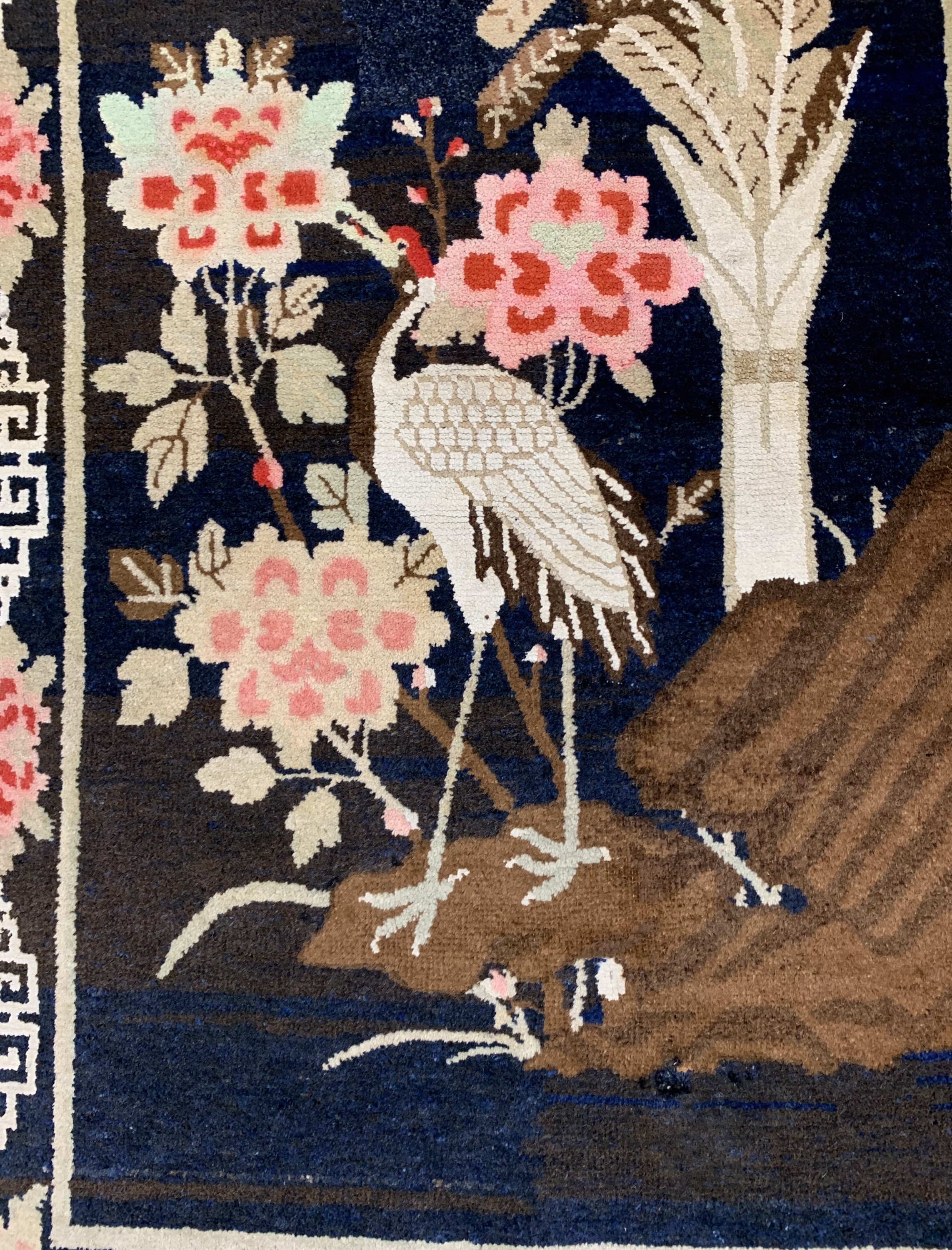 Detail a: Pao Tow antik, China, um 1900, Wolle auf Baumwolle, ca. 150 x 100 cm, Restauriert, EHZ:2-3