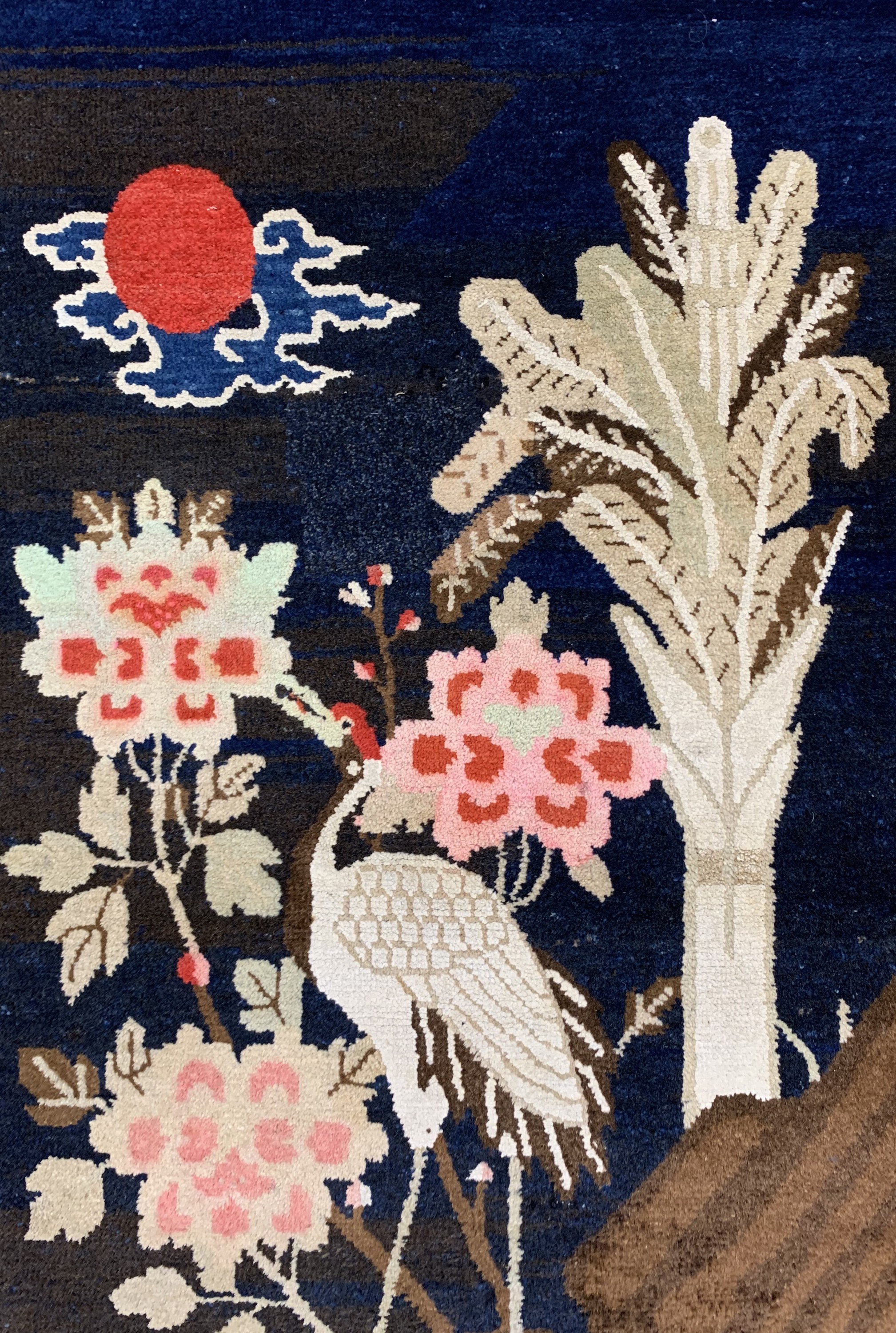 Detail b: Pao Tow antik, China, um 1900, Wolle auf Baumwolle, ca. 150 x 100 cm, Restauriert, EHZ:2-3