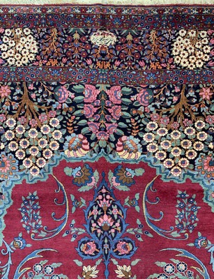 26773372d - Yazd antique, signed, Persia, around 1910/1920, wool on cotton, approx. 420 x 295 cm, condition: 3. Rugs, Carpets & Flatweaves