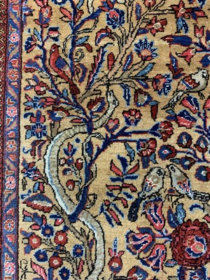 26773378e - Rare antique Kashan, Persia, around 1900, corkwool on cotton, approx. 200 x 130 cm, condition: 1-2. Rugs, Carpets & Flatweaves