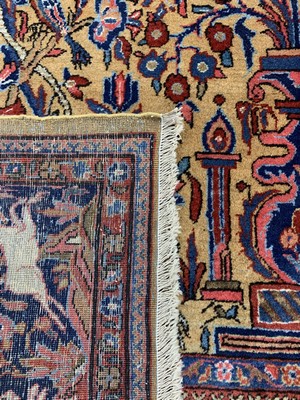 26773378f - Rare antique Kashan, Persia, around 1900, corkwool on cotton, approx. 200 x 130 cm, condition: 1-2. Rugs, Carpets & Flatweaves