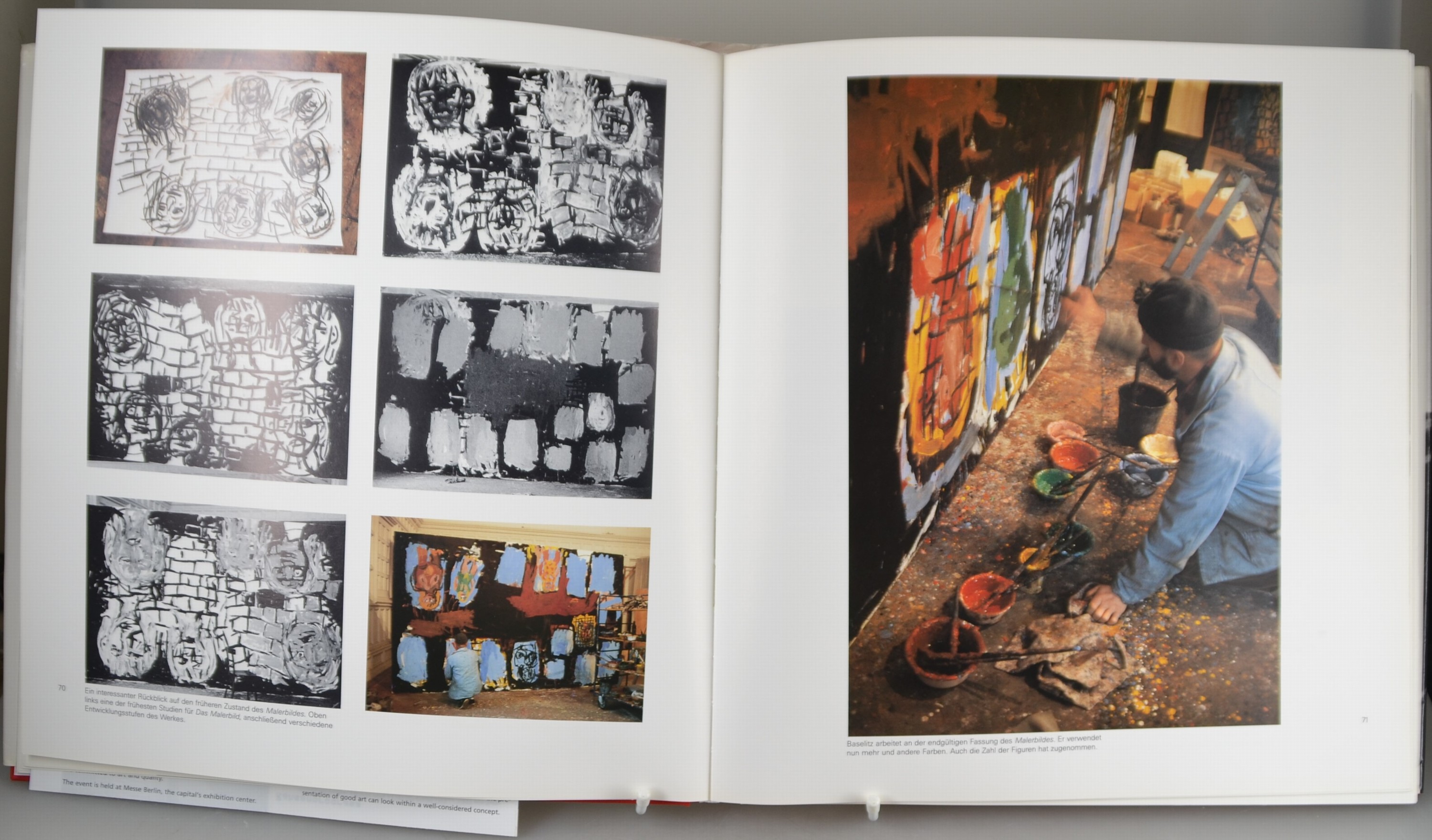 Detail b: Georg Baselitz. Eine fotografische Studie von Edward Quinn, Bern, Benteli 1993, handsigniertvon Georg Baselitz, 246 S., Vorzugsausgabe Ed. 74/75, ...