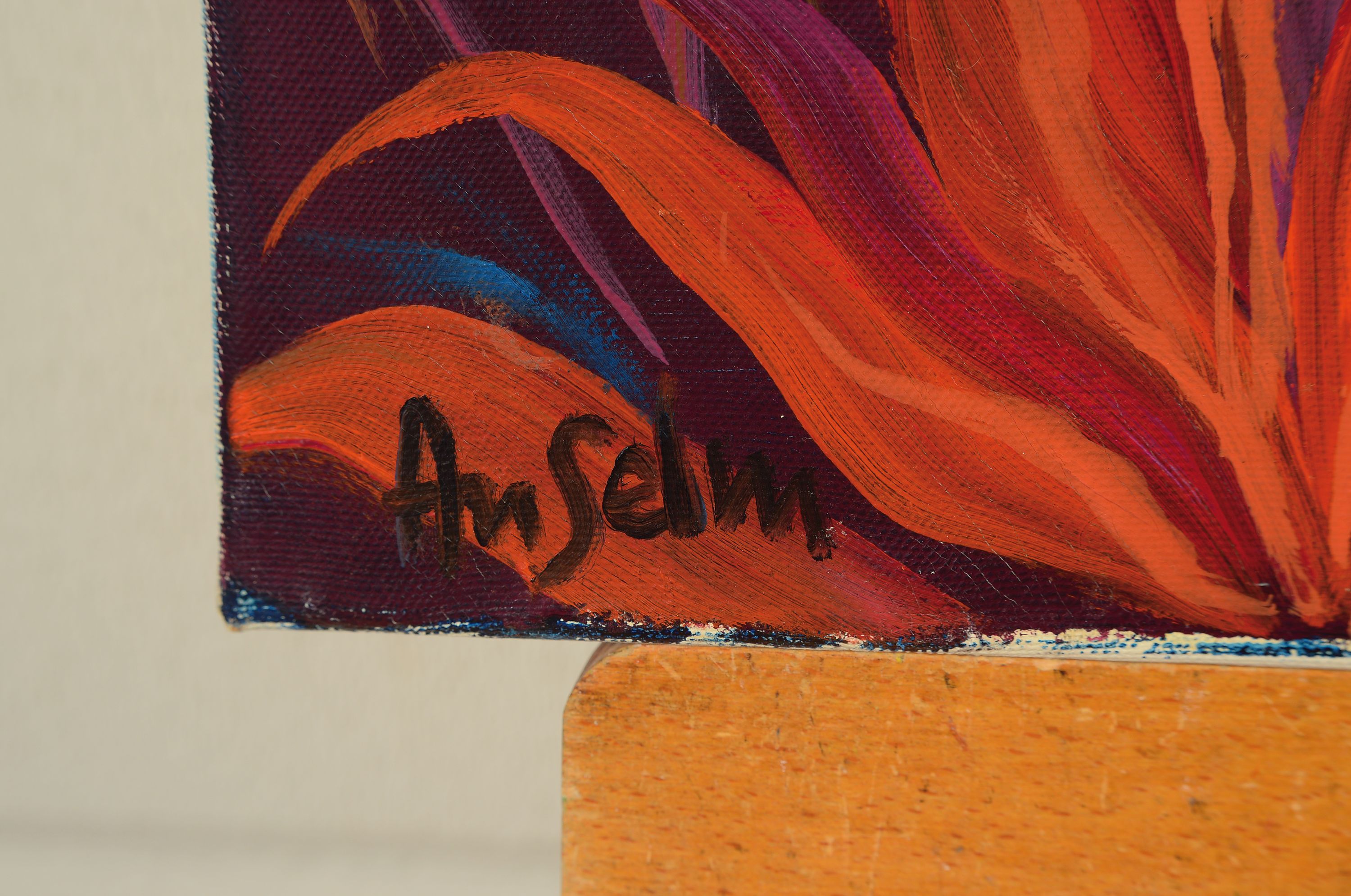 Detail l: Fred Anselm, 1922 Oberdielbach-2005 Heidelberg, bekannter deutscher Maler und Grafiker, studierte u.a. in Paris bei Diez Edzard und bei Emil Nolde, ...