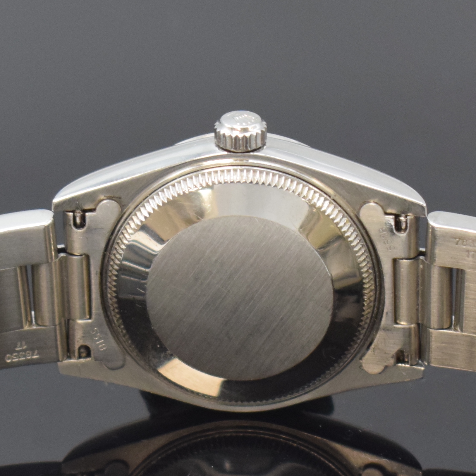 Detail d: ROLEX Armbanduhr Datejust 31 Referenz 78240, Automatik, Schweiz um 2005, D-Serie, Edelstahlgeh. inkl. Oysterband m. Faltschl., Boden und Krone ...