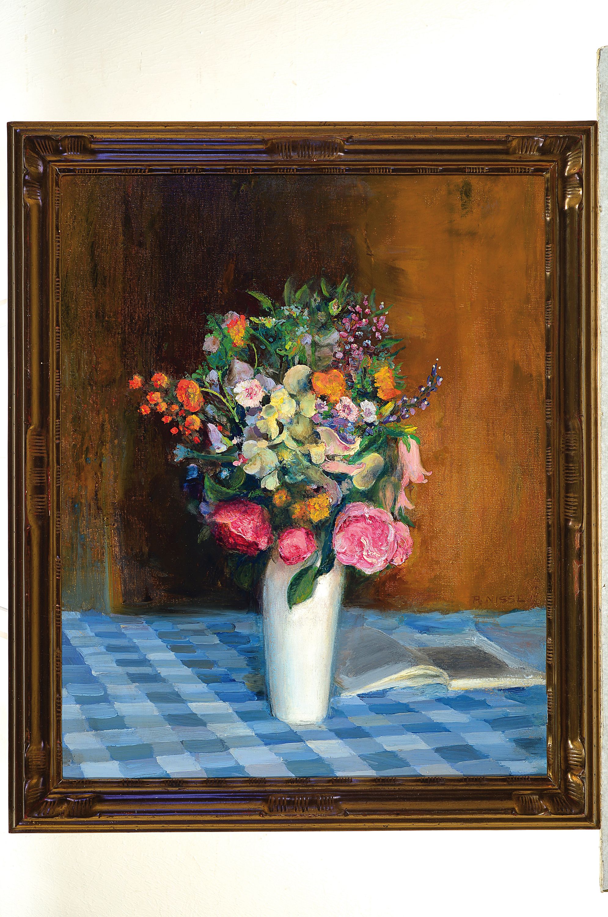 Detail k: Rudolf Nissl, 1870 Fügen-1955 München, Bauernblumen, so rückseitig betitelt, Öl/Lwd, rechts unten sign., rückseitig dat. 1911, ca. 57x46cm, R. ...