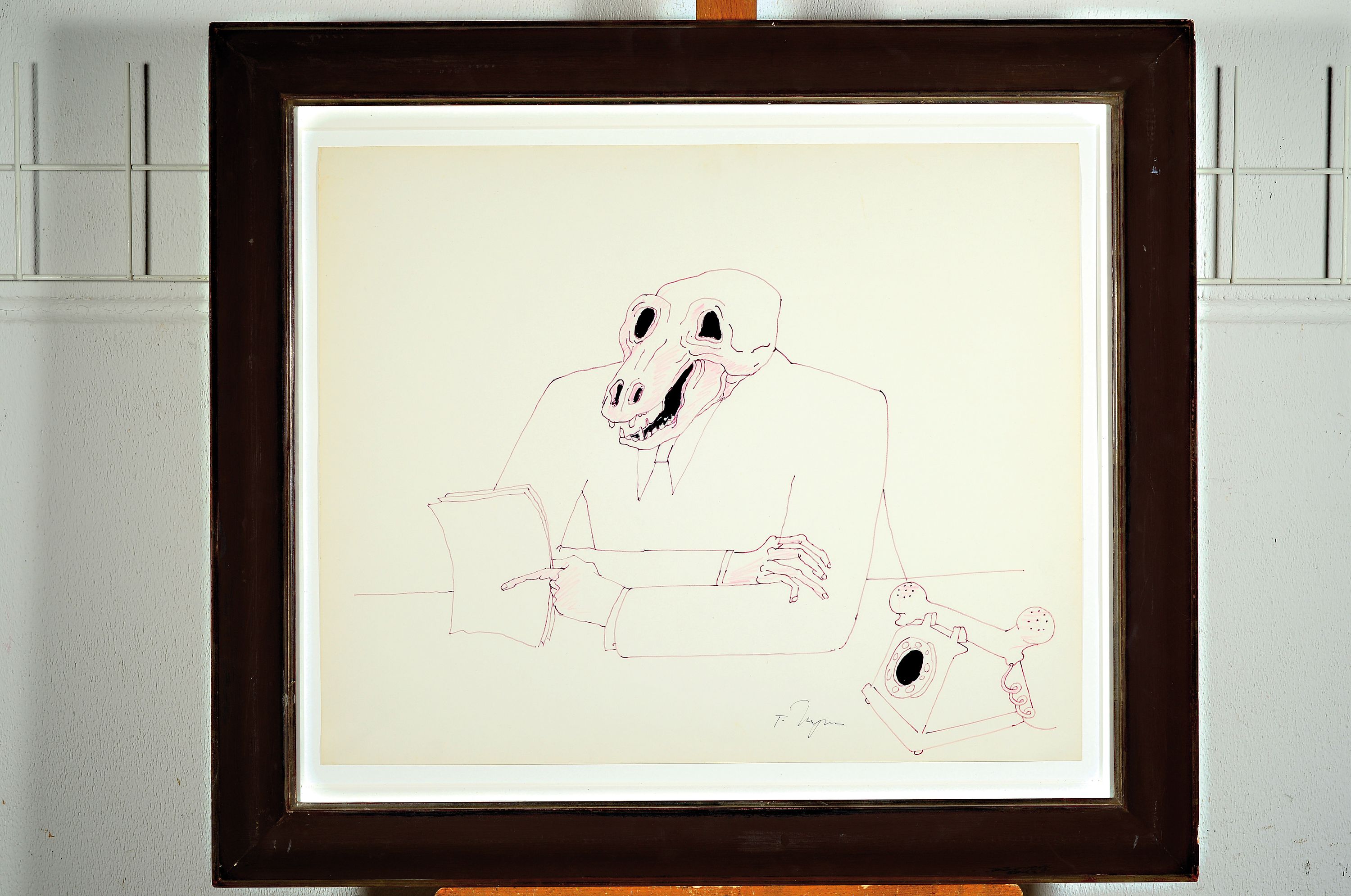 Detail k: Tomi Ungerer, 1931-2019, Ohne Titel, Filzstift und Tusche auf Papier, rechts unten handsign., ca. 52x65cm, PP, u.Gl., R. ca. 72x83cm