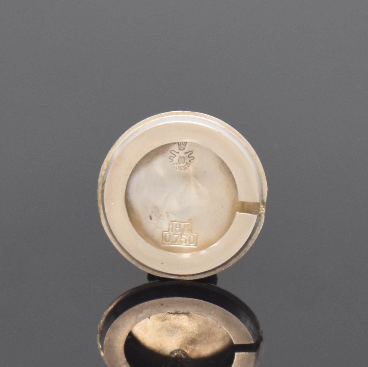 Detail f: ROLEX Damenarmbanduhr in WG 750/000 mit Diamanten, Schweiz 1960er Jahre, Handaufzug, Boden aufgedr., orig. Goldband, Lünette aufw. m. Diamanten ...