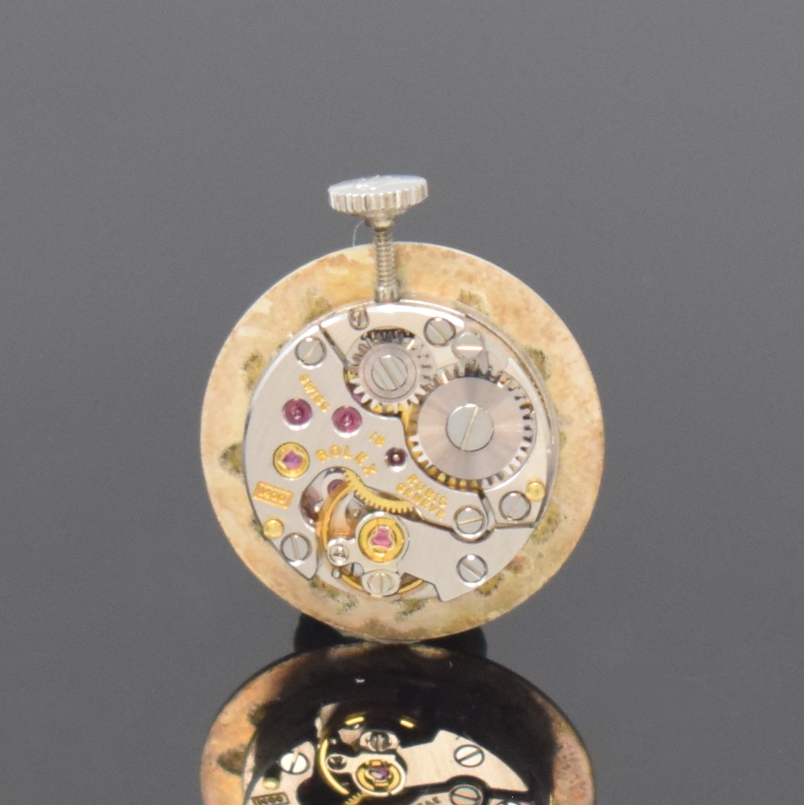 Detail g: ROLEX Damenarmbanduhr in WG 750/000 mit Diamanten, Schweiz 1960er Jahre, Handaufzug, Boden aufgedr., orig. Goldband, Lünette aufw. m. Diamanten ...