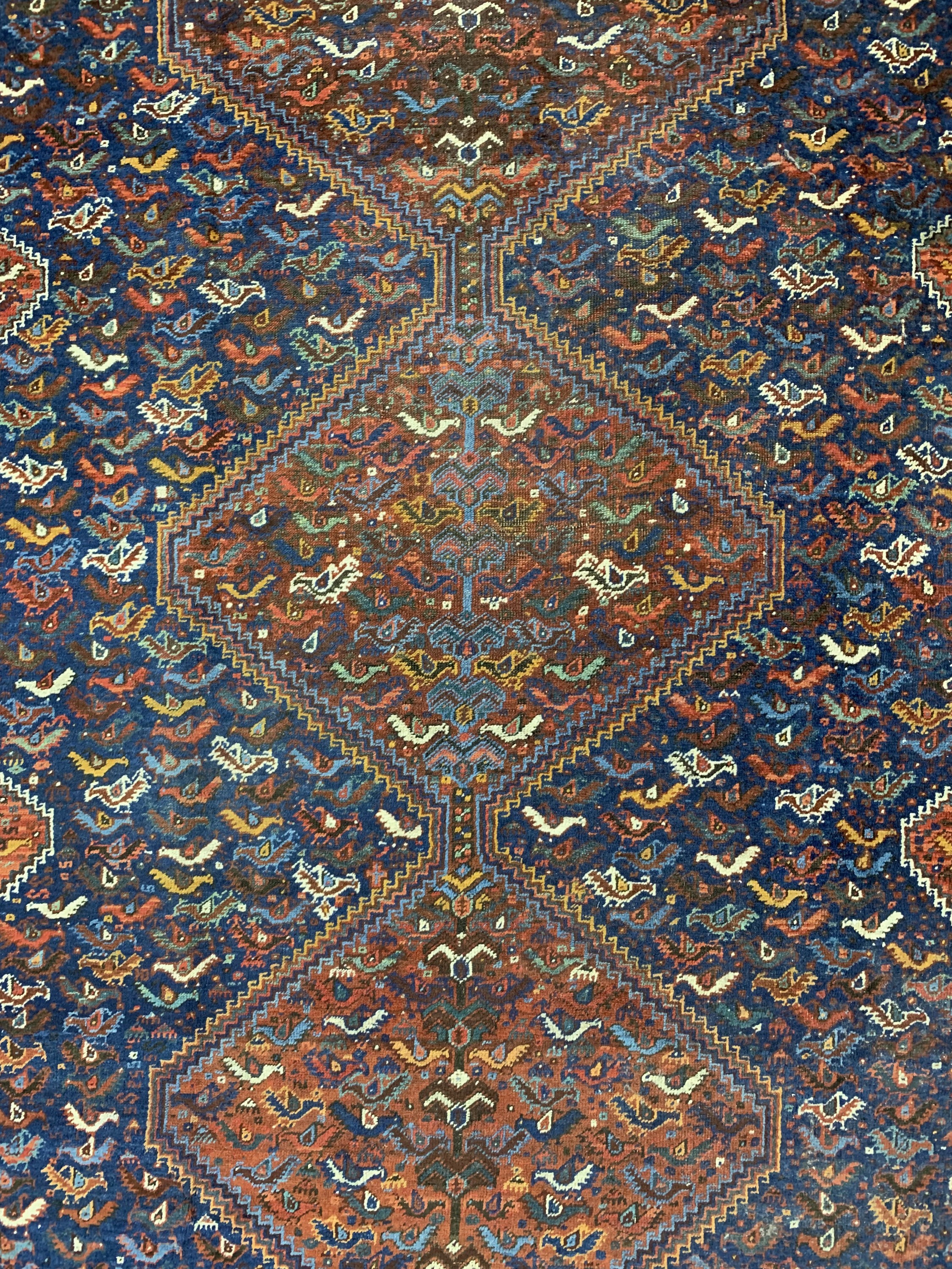 Detail b: Schiraz alt, Persien, Anfang 20.Jhd, Wolle auf Wolle, ca. 322 x 250 cm, EHZ: 3