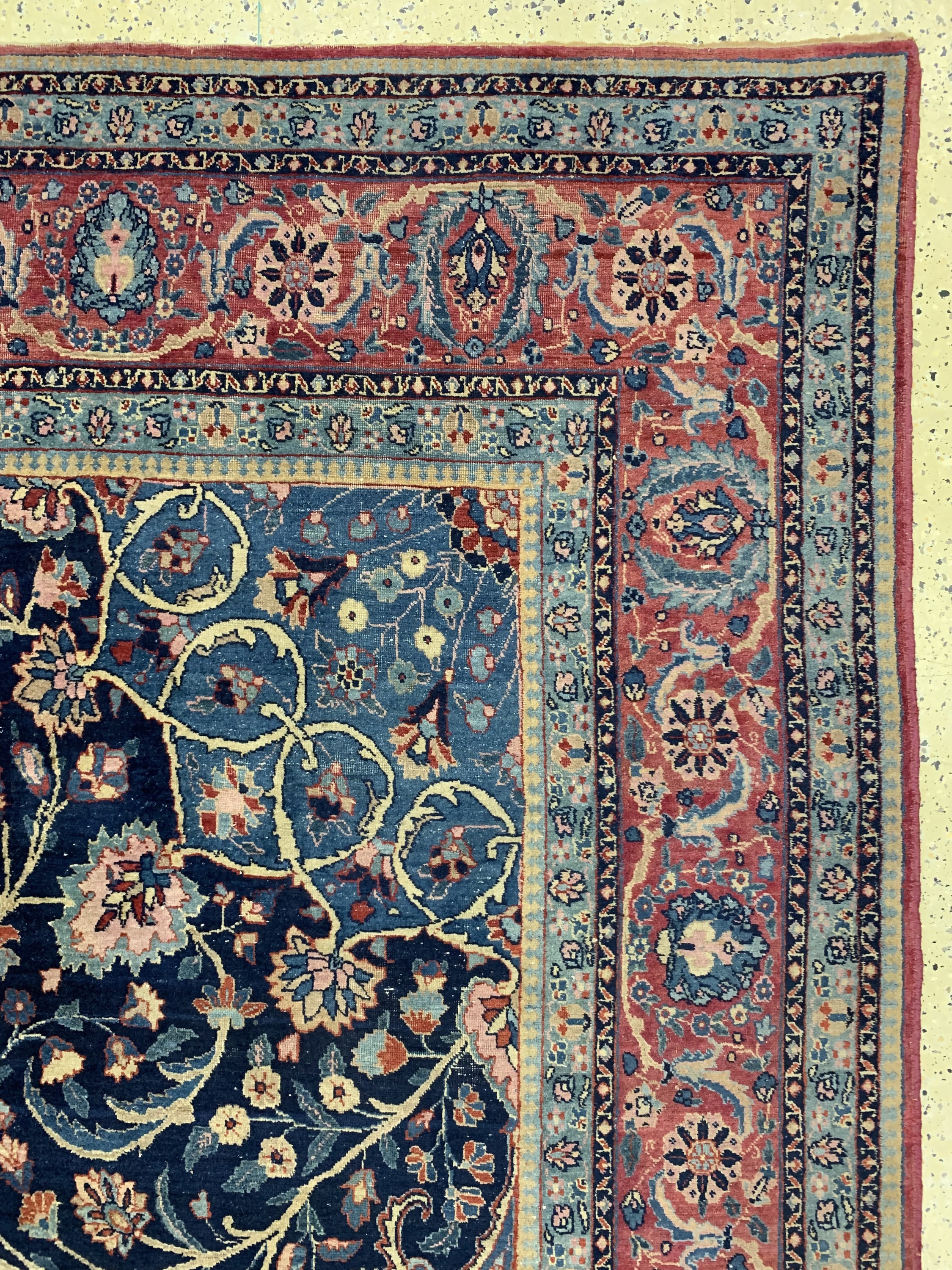 Detail d: Antiker Khorasan, Persien, um 1900, Wolle auf Baumwolle, ca. 408 x 283 cm, EHZ: 3