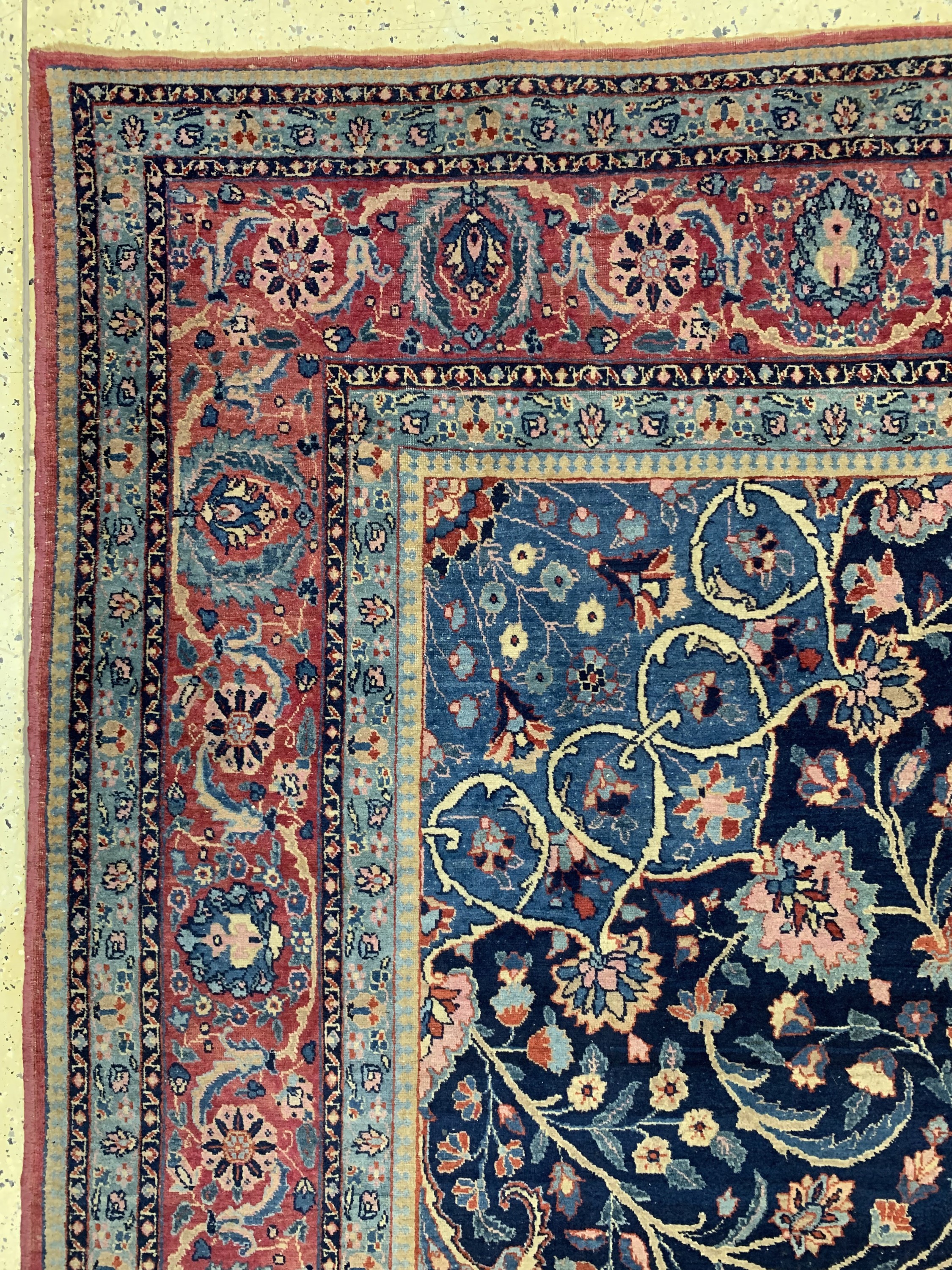 Detail e: Antiker Khorasan, Persien, um 1900, Wolle auf Baumwolle, ca. 408 x 283 cm, EHZ: 3