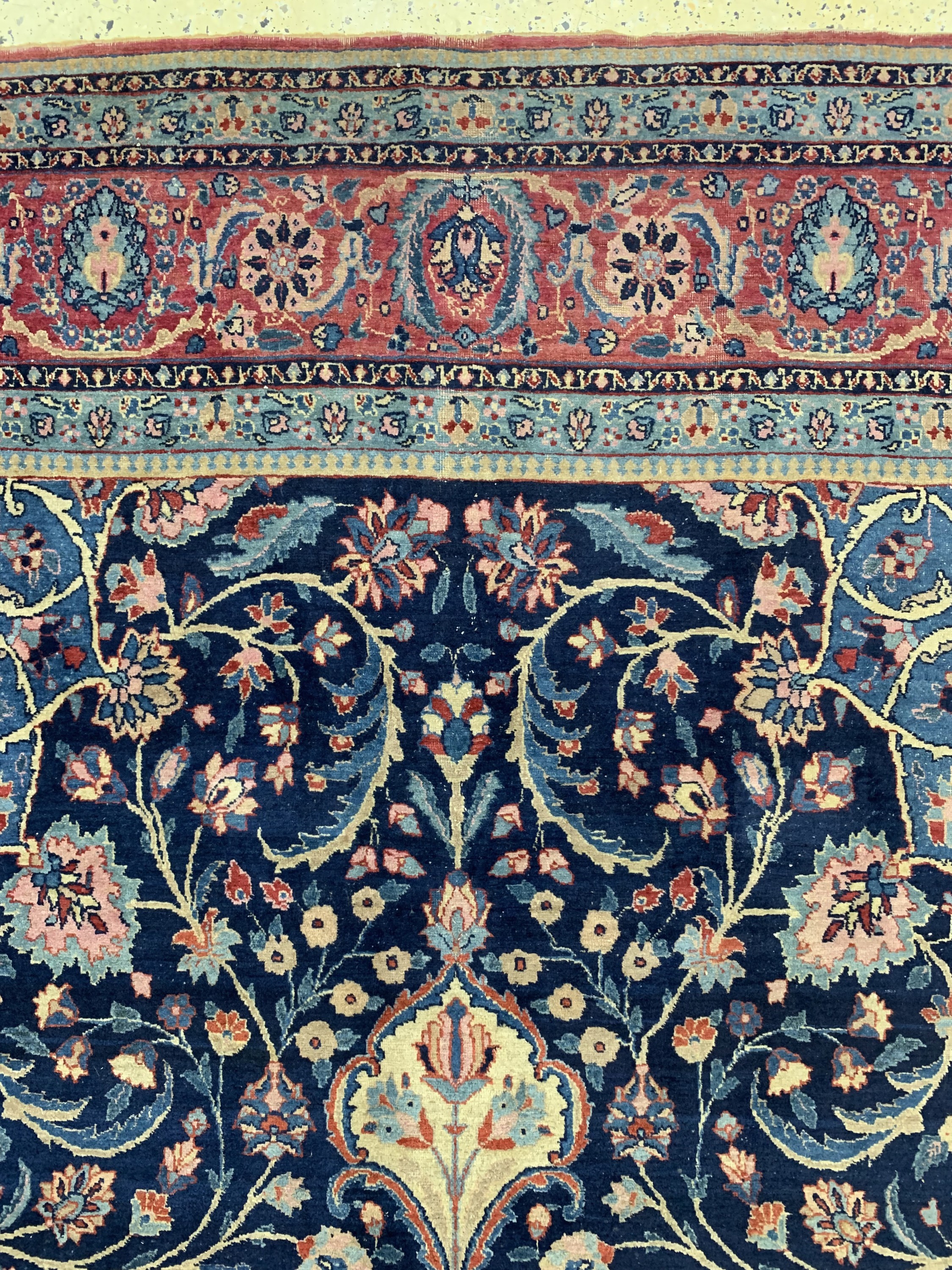 Detail f: Antiker Khorasan, Persien, um 1900, Wolle auf Baumwolle, ca. 408 x 283 cm, EHZ: 3