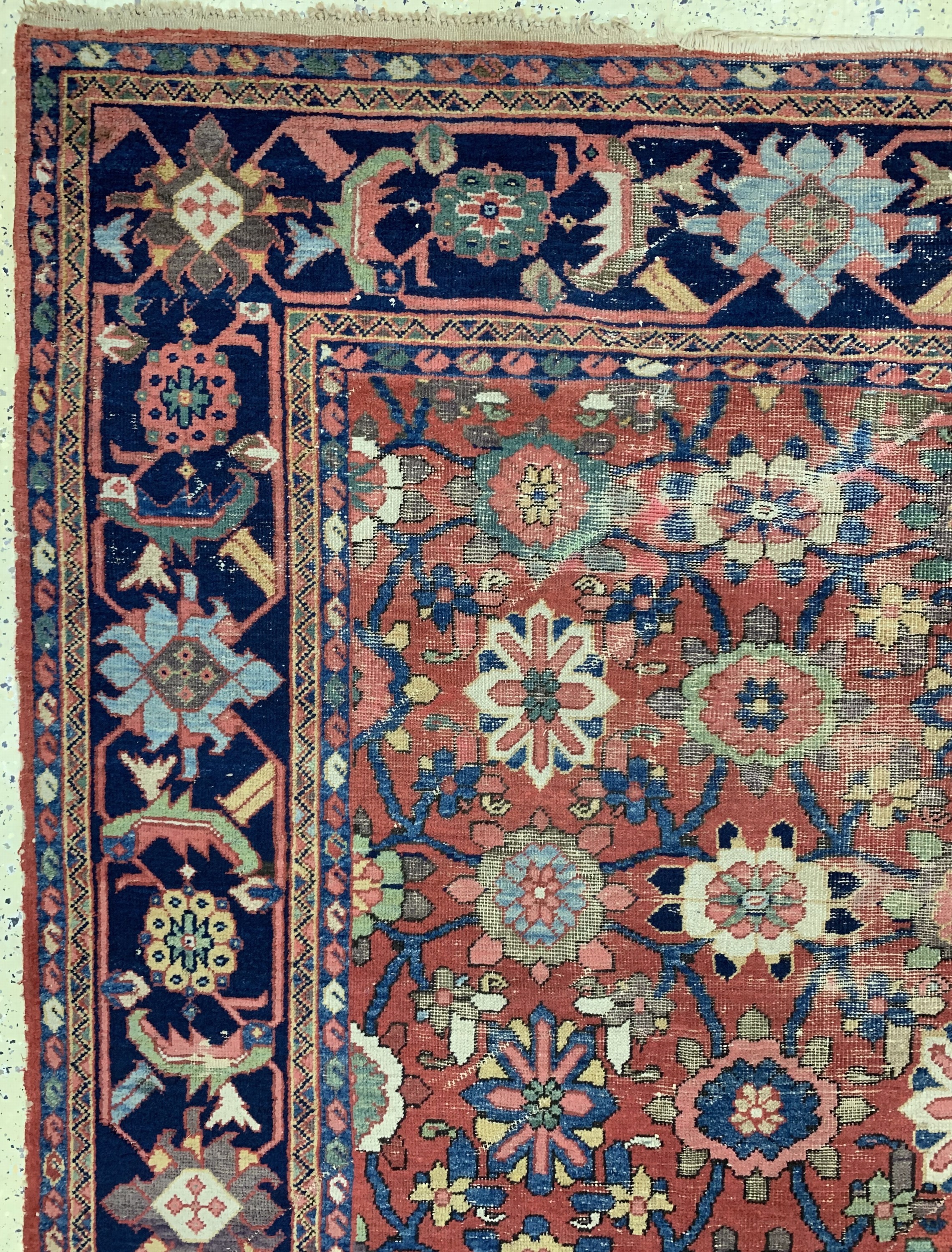 Detail e: Sarogh"Mahal"antik, Persien, Ende 19.Jhd, Wolle auf Baumwolle, ca. 420 x 312 cm, EHZ: 4