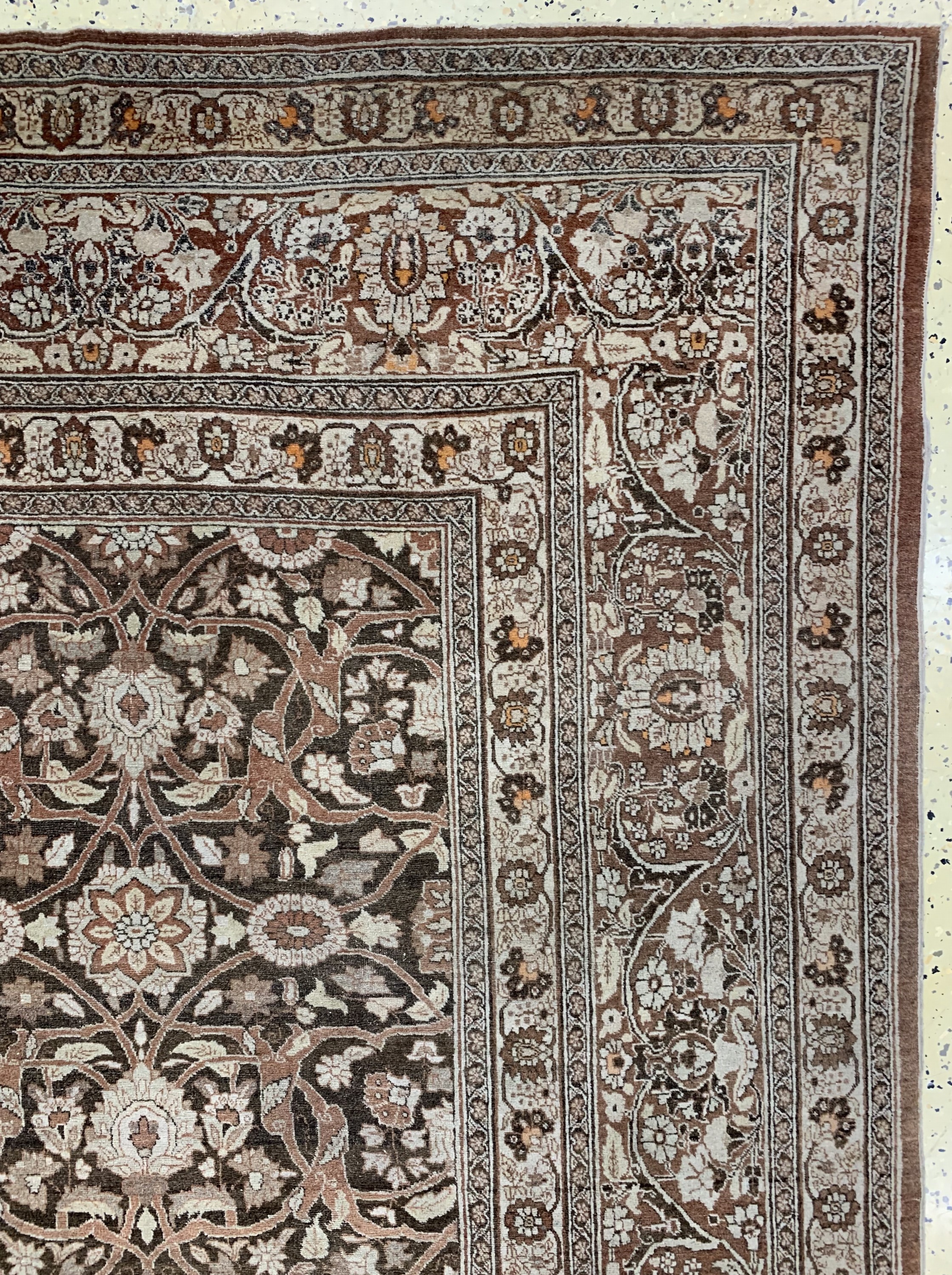Detail c: Täbriz"Hadji-Jalili"antik, Persien, Ende 19.Jhd, Wolle auf Baumwolle, ca. 510 x 323 cm,EHZ: 3