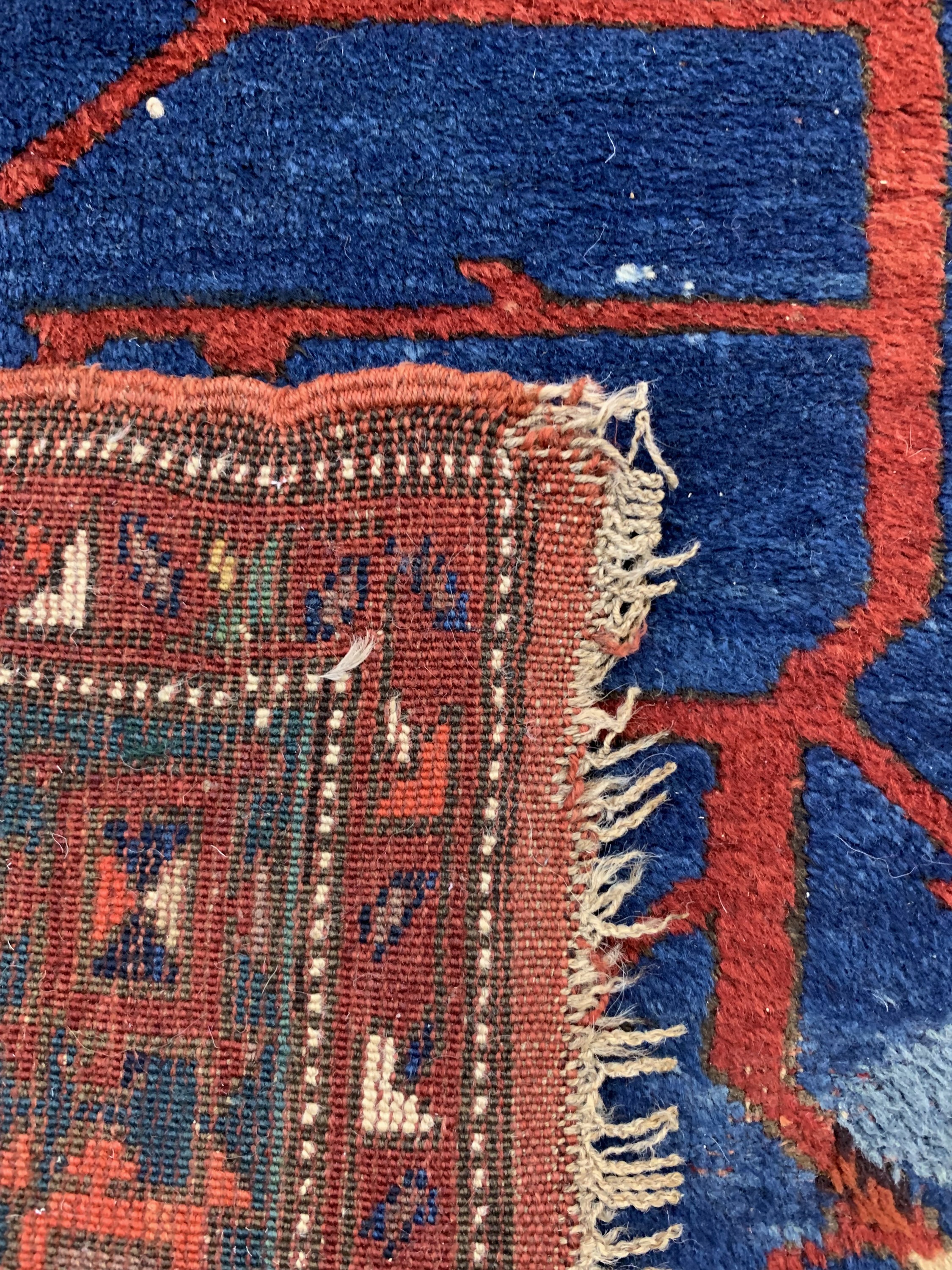 Detail e: Armenischer Kazak antik, signiert, Kaukasus, um 1900, Wolle auf Wolle, ca. 204 x 150 cm, EHZ: 2-3, (Alte Restaurierungen)