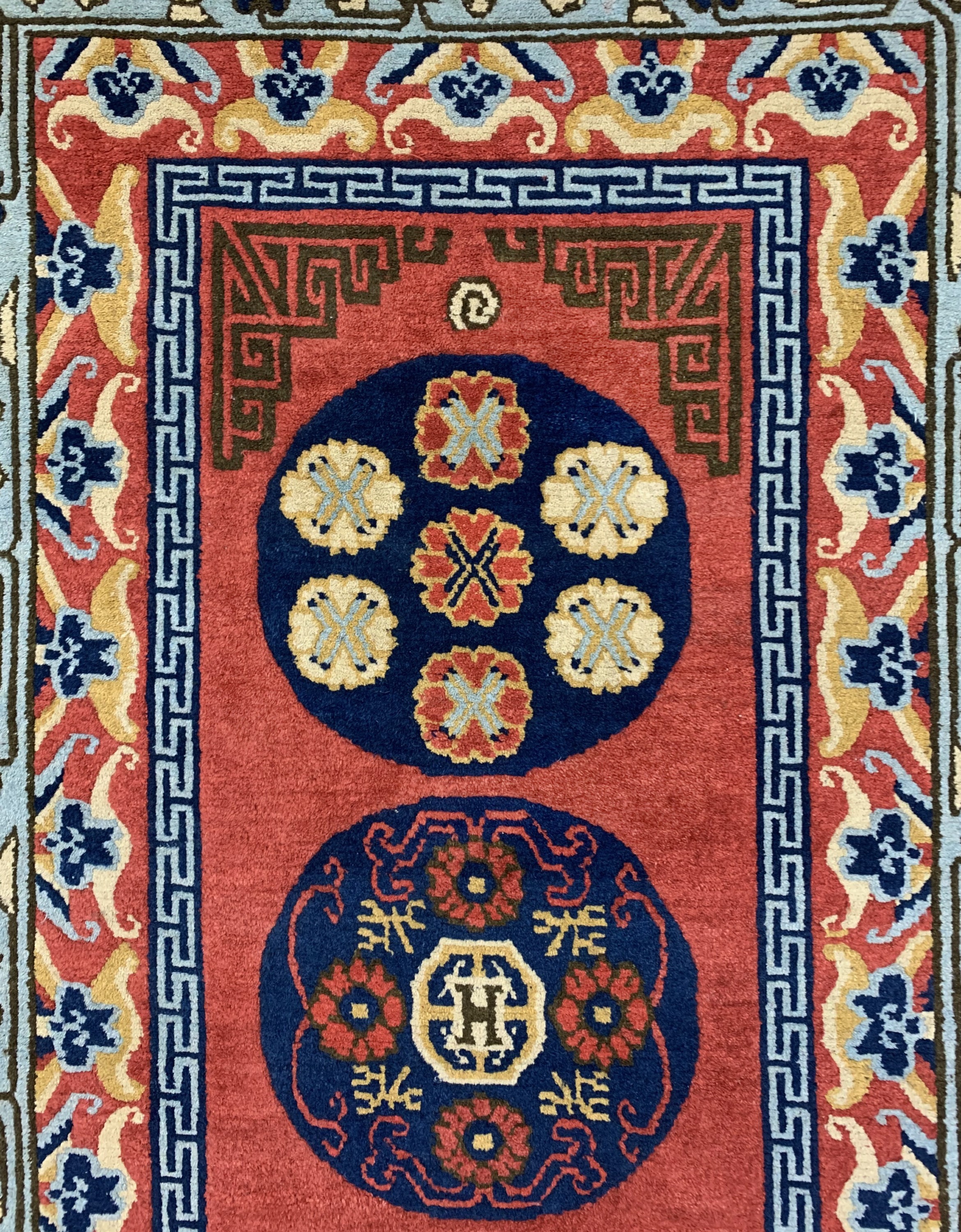 Detail a: 2 Lots Tibet, Mitte 20.Jhd, Wolle auf Baumwolle, ca. 165 x 90 cm, EHZ: 2-3