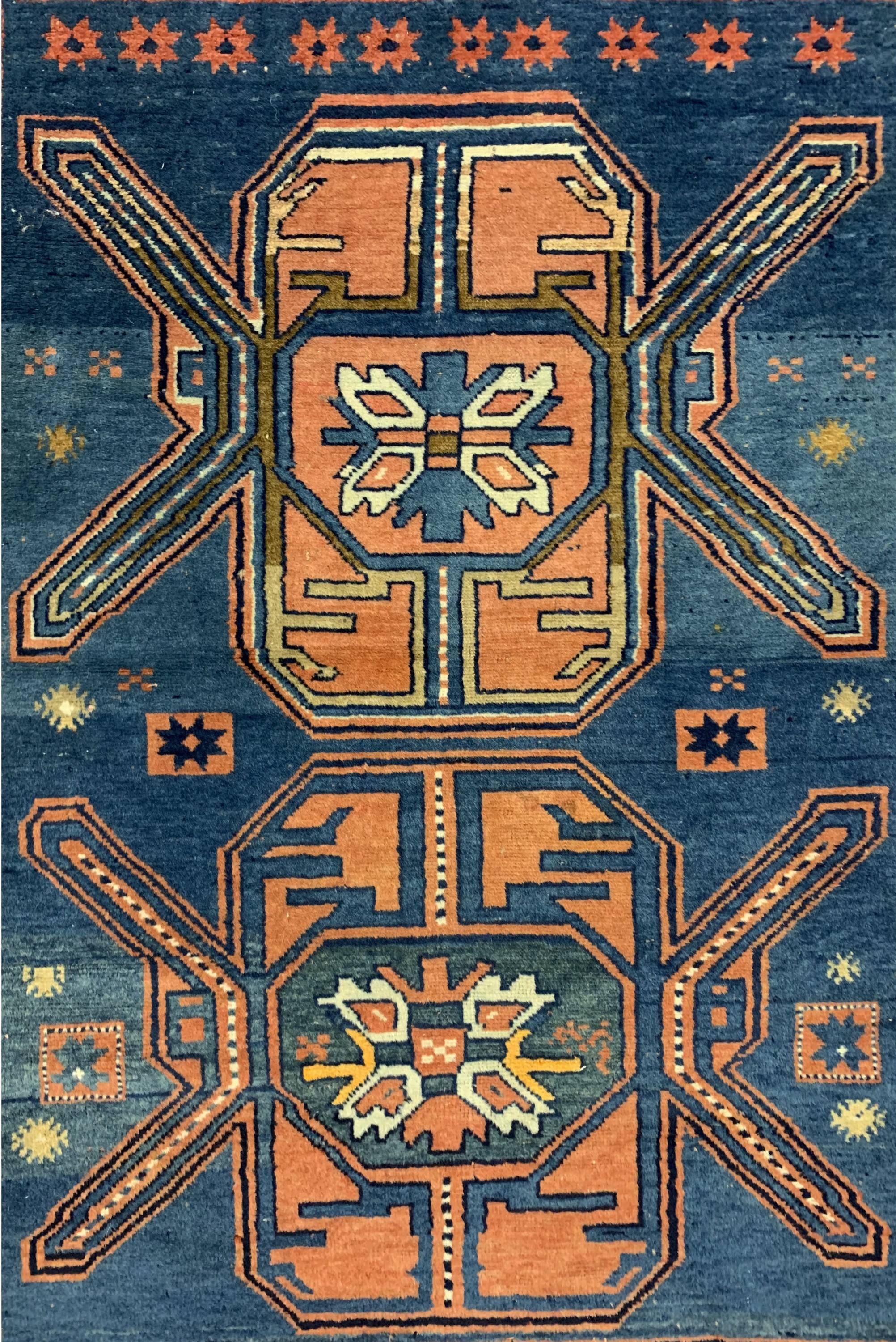 Detail e: 2 Lots Kazak antik, Kaukasus, um 1900, Wolle auf Wolle, ca. 160 x 105 cm, EHZ: 3-4