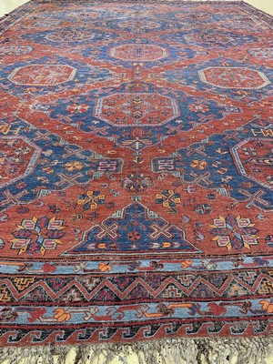 26774634g - Antique Sumakh, Caucasus, around 1900, wool onwool, approx. 460 x 330 cm, condition: 4. Rugs, Carpets & Flatweaves