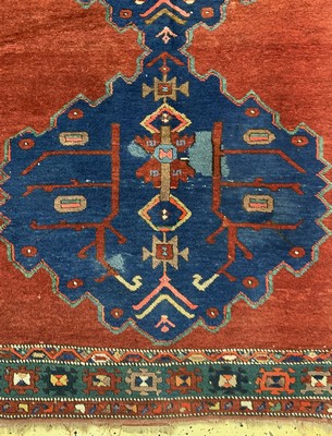 26774637a - Armenian Kazak antique, signed, Caucasus, around 1900, wool on wool, approx. 204 x 150 cm, condition: 2-3, (old restorations). Rugs, Carpets & Flatweaves