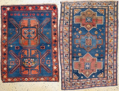 Image 26774639 - 2 lots of Kazak antique, Caucasus, around 1900, wool on wool, approx. 160 x 105 cm, condition: 3-4. Rugs, Carpets & Flatweaves