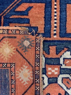 26774639g - 2 lots of Kazak antique, Caucasus, around 1900, wool on wool, approx. 160 x 105 cm, condition: 3-4. Rugs, Carpets & Flatweaves