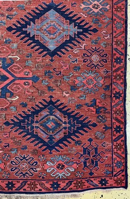 26774642a - Antiker Sumakh, Kaukasus, Ende 19.Jhd, Wolle auf Wolle, approx. 200 x 140 cm, condition: 3.Rugs, Carpets & Flatweaves