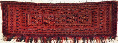 Tekke Torba antik,  Turkmenistan, Ende 19.Jhd, Wolle auf Wolle, ca. 120 x 40 cm, EHZ:3