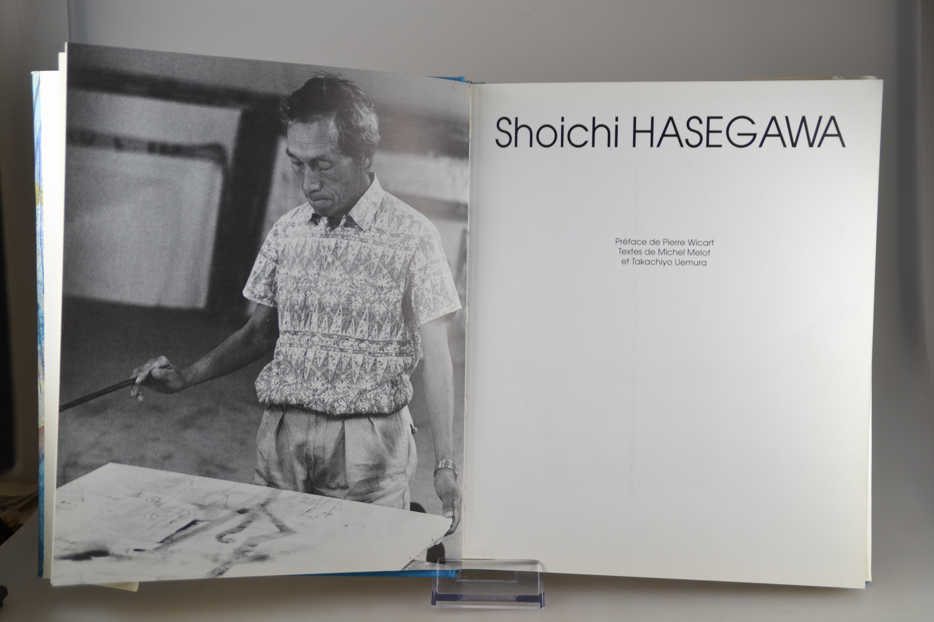 Detail b: 2x Werkmonographie Shoichi Hasegawa (geb. 1929 Yazu, Japan), Montreuil 1991, je mit Widmung und individueller Zeichnung des Künstlers, 4°, 162 S., ...