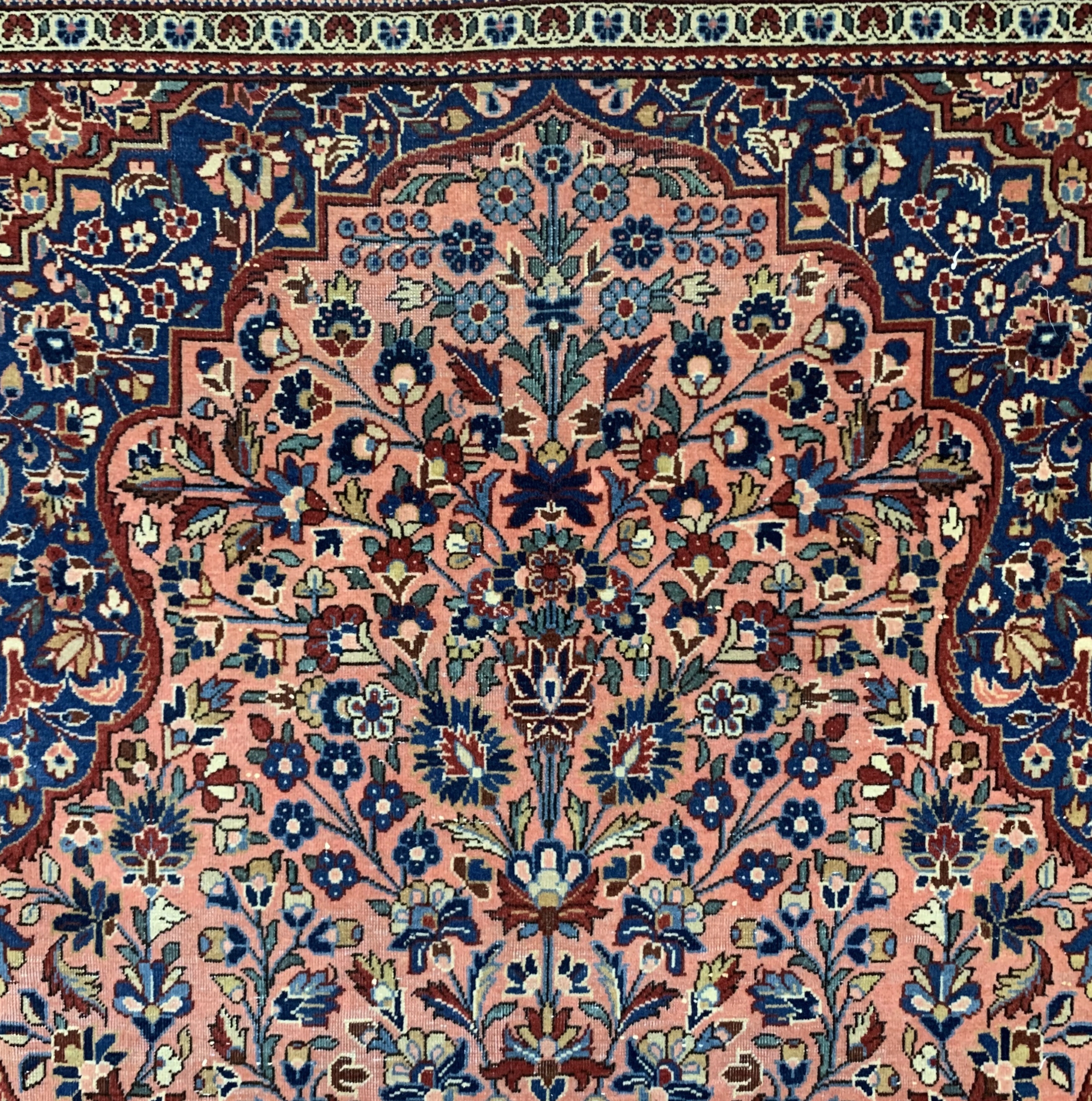 Detail b: Keschan Kork antik, Persien, um 1900, Korkwolle auf Baumwolle, ca. 150 x 104 cm, EHZ: 2-3